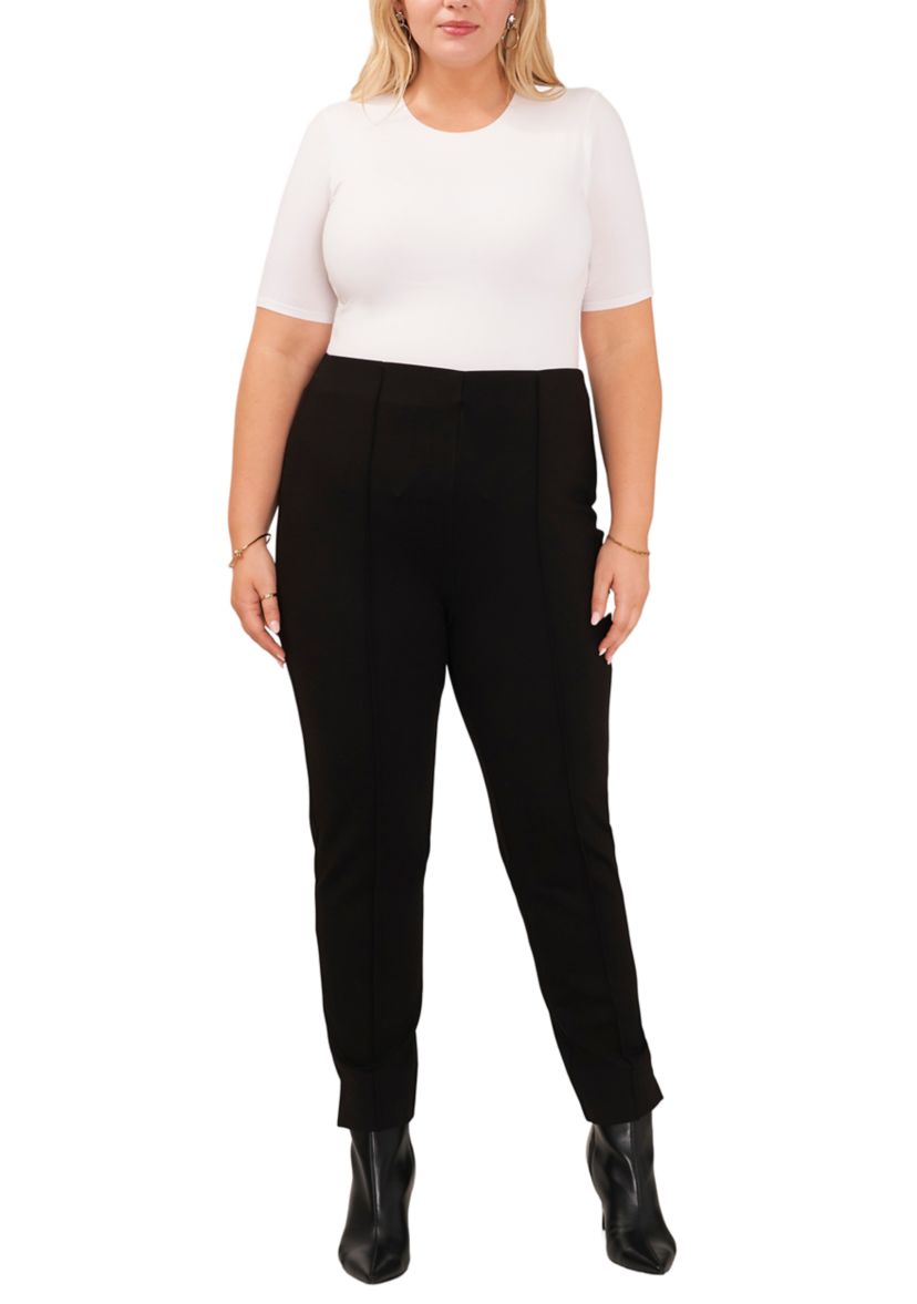 Plus Size Zipper Hem Pants
