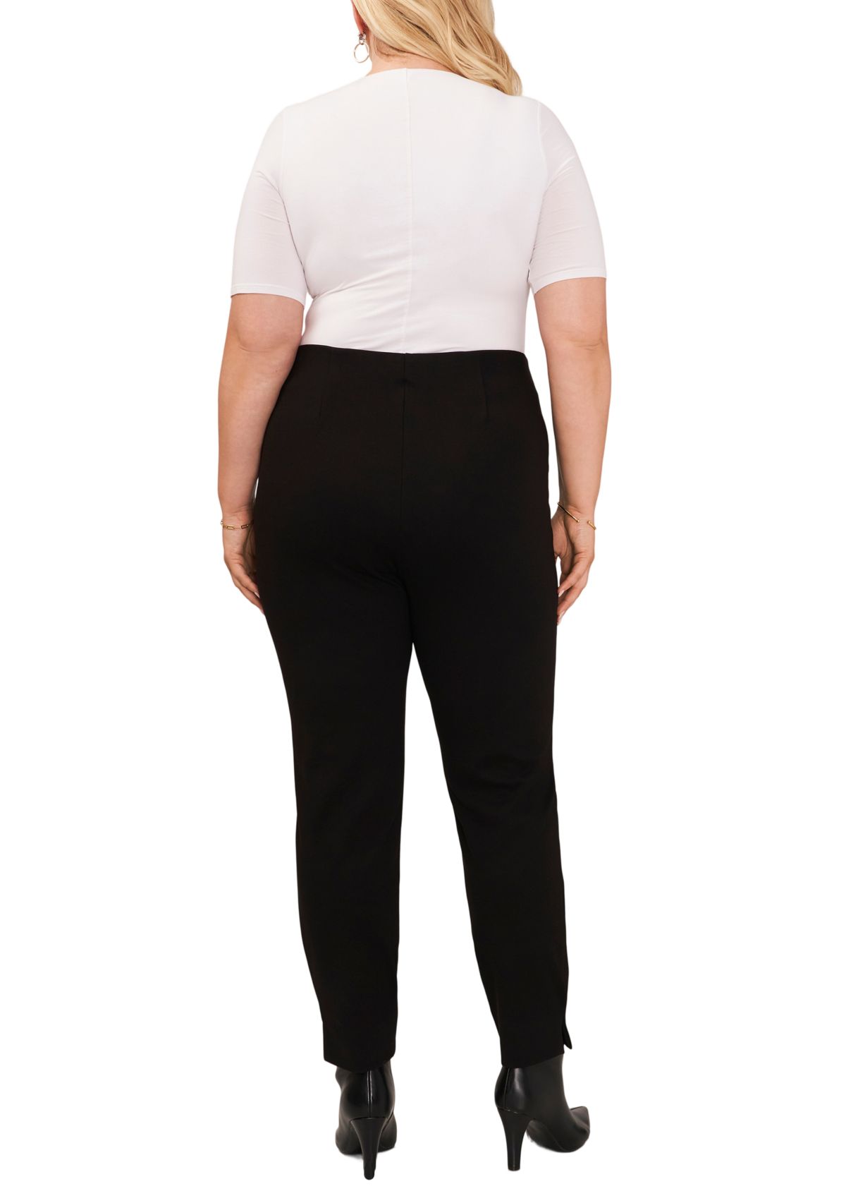 Plus Size Zipper Hem Pants