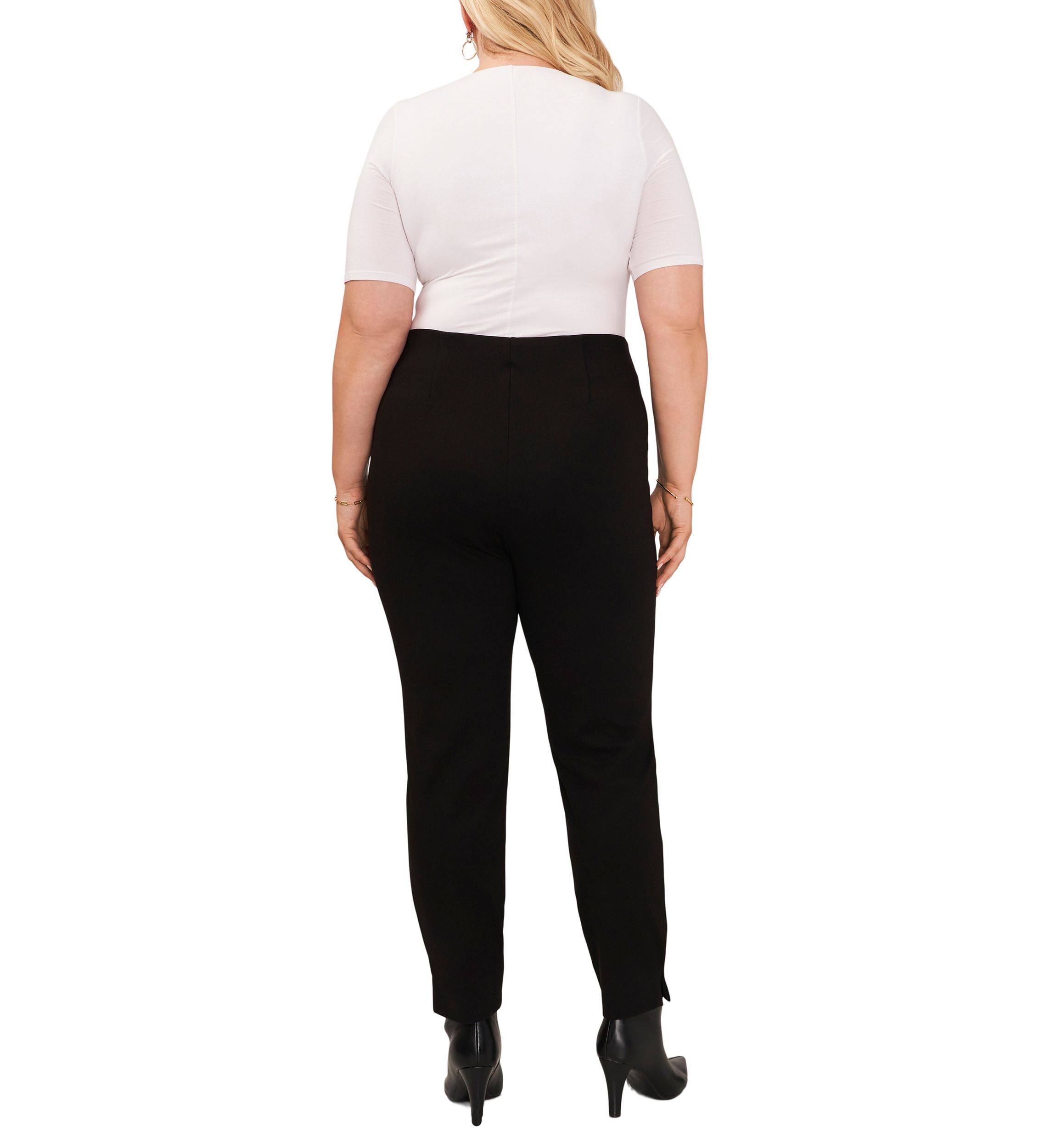 Plus Size Zipper Hem Pants