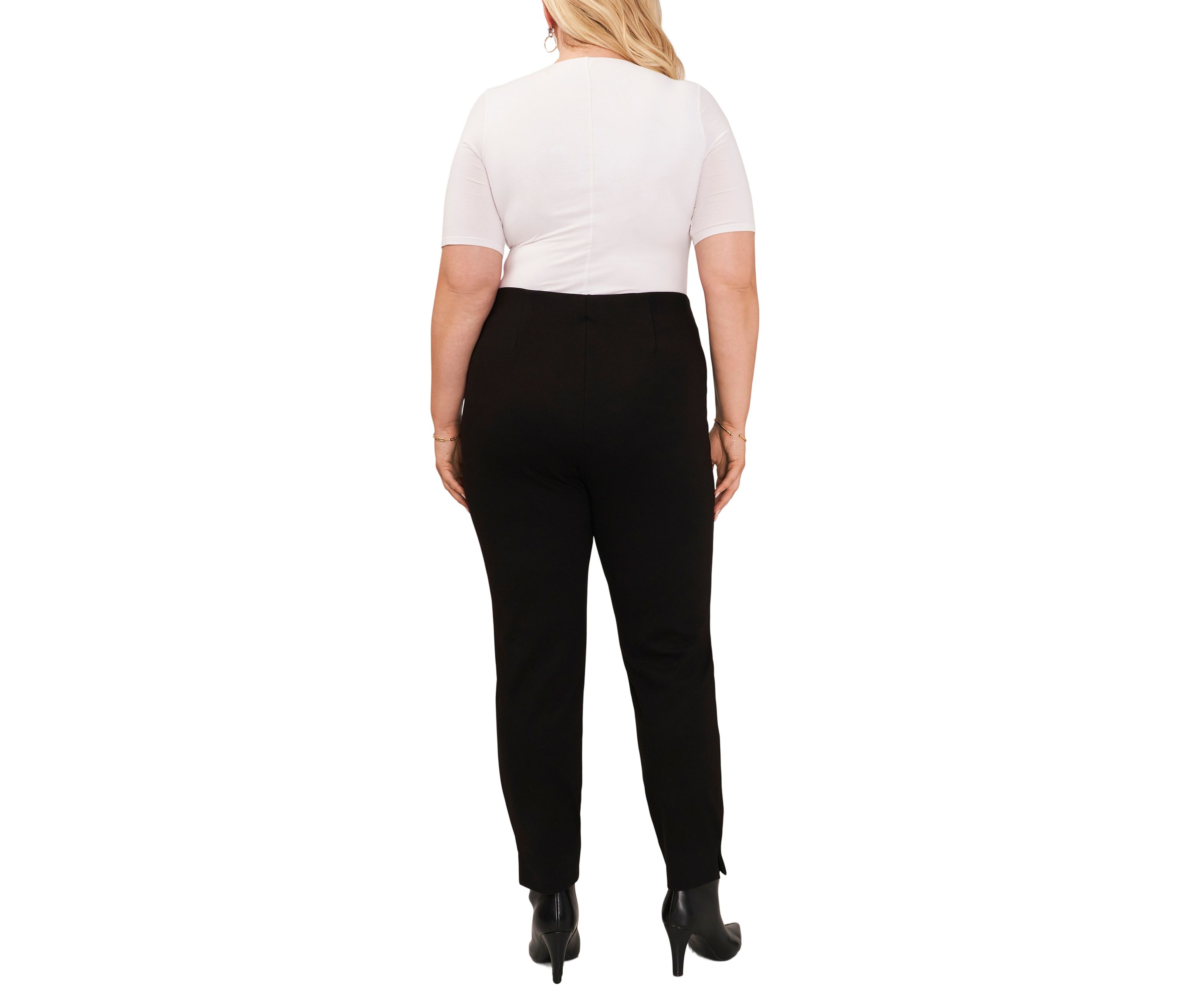 Plus Size Zipper Hem Pants
