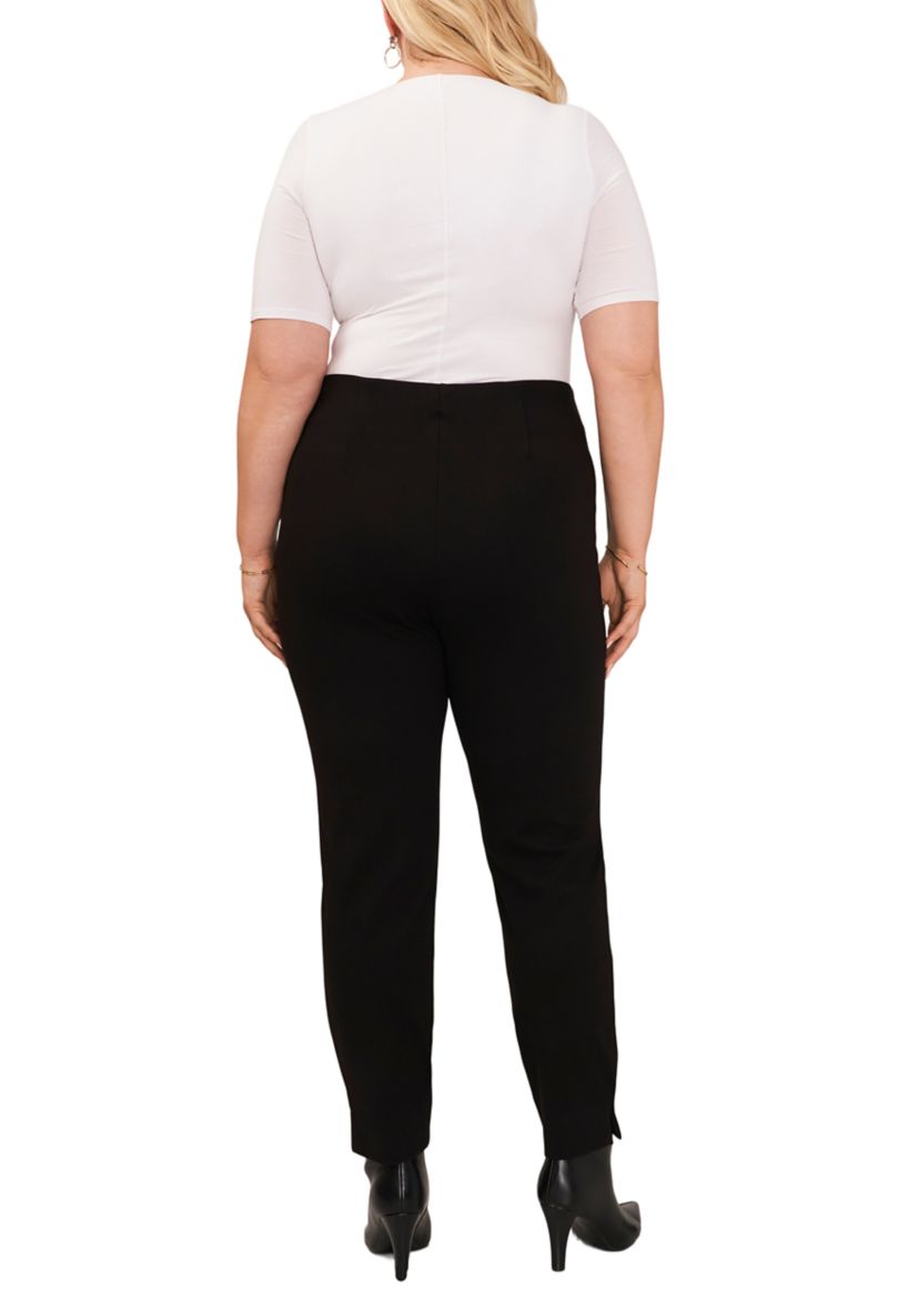 Plus Size Zipper Hem Pants