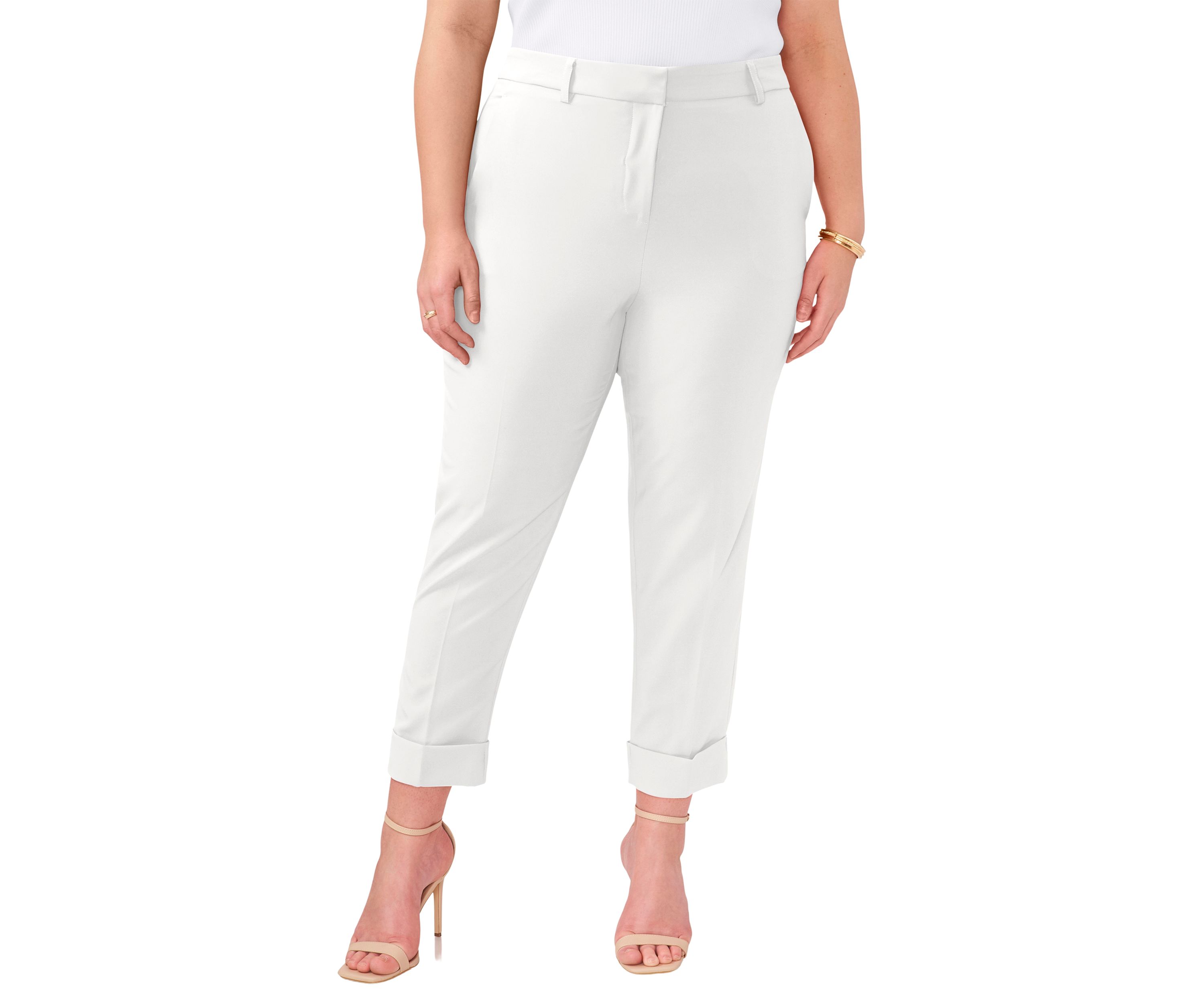 Plus Size Tailored Pants with Large Cuff