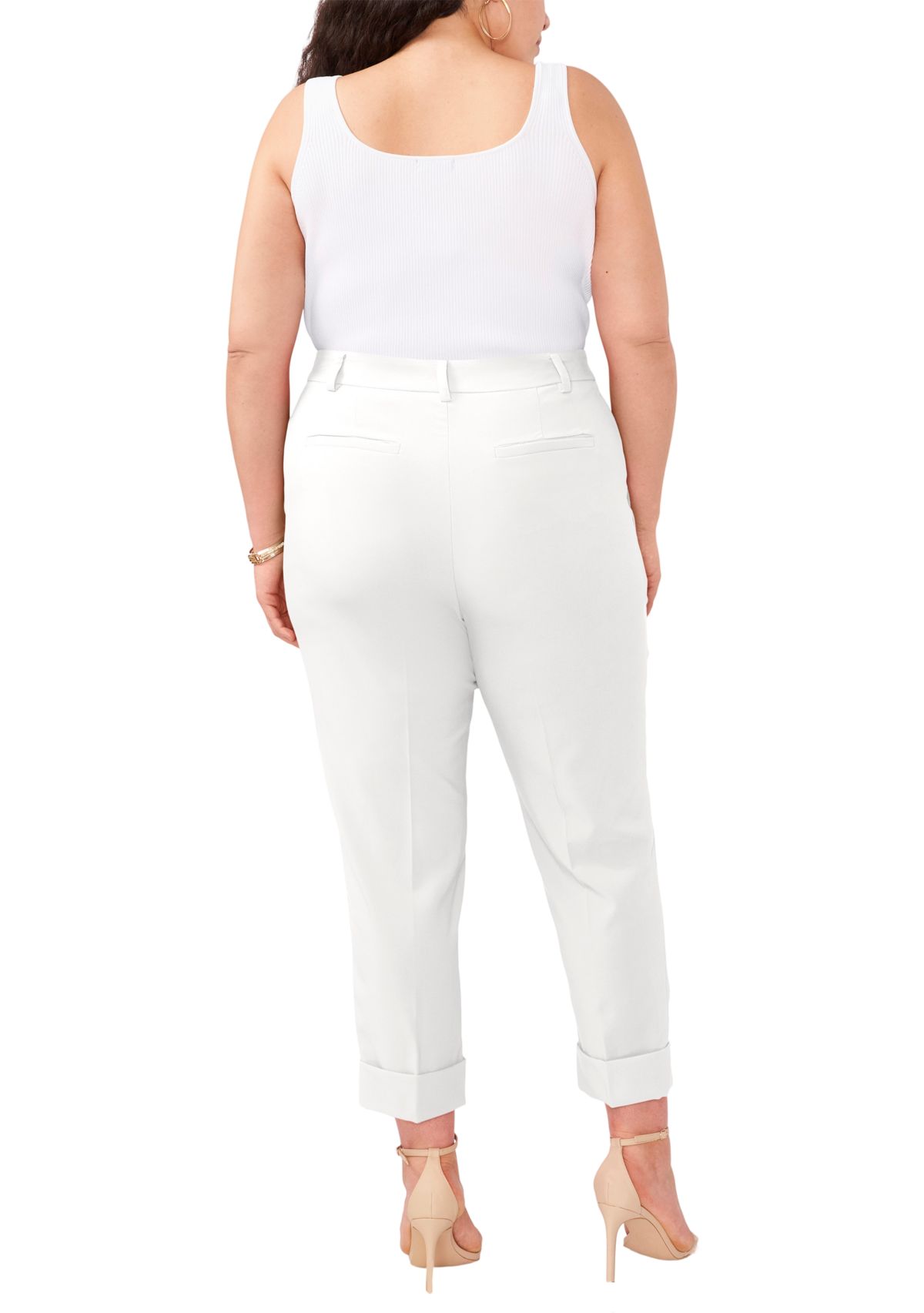 Plus Size Tailored Pants with Large Cuff