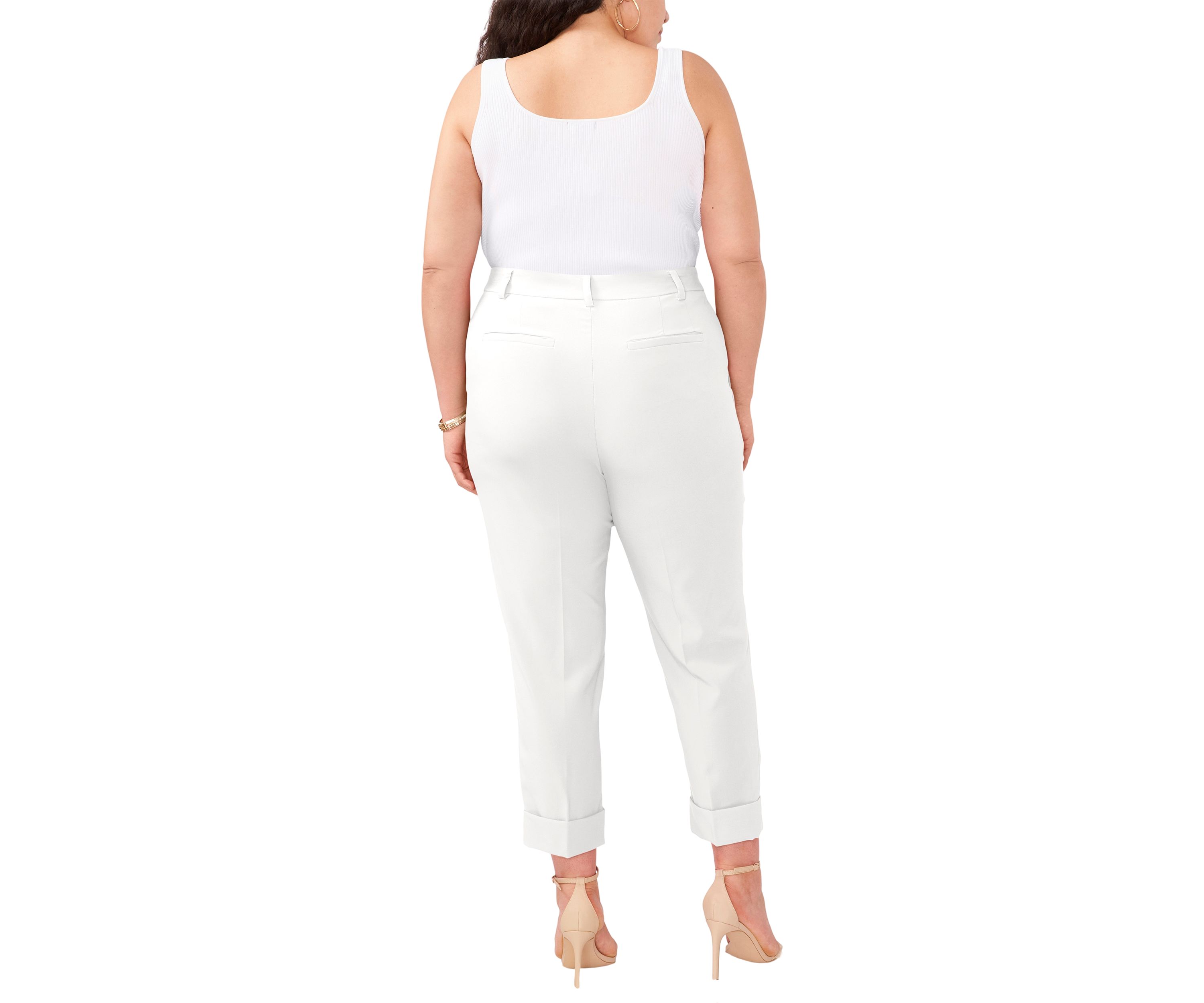 Plus Size Tailored Pants with Large Cuff
