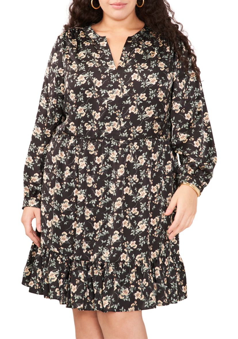 Plus Size Long Sleeve Sheath Dress