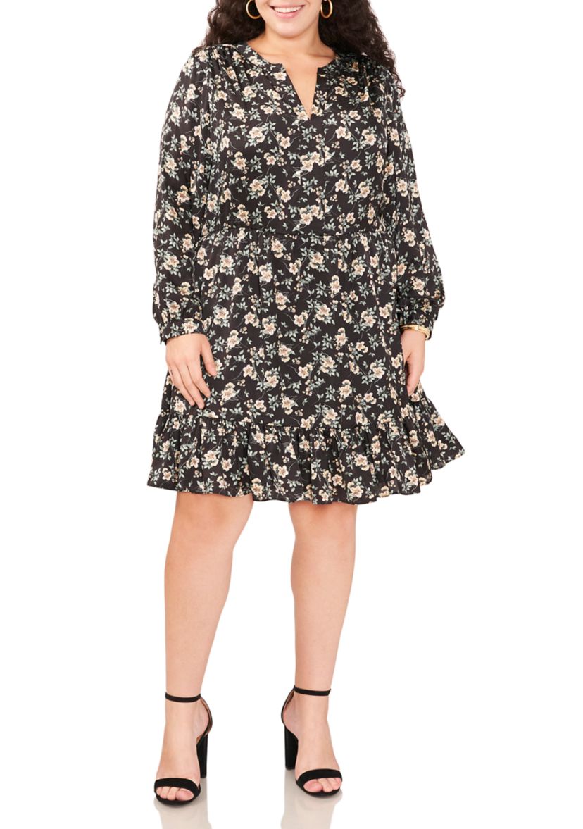 Plus Size Long Sleeve Sheath Dress