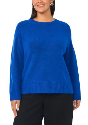 Vince Camuto Women's Plus Size Crewneck Sweater with Rib Detailing, 3XL