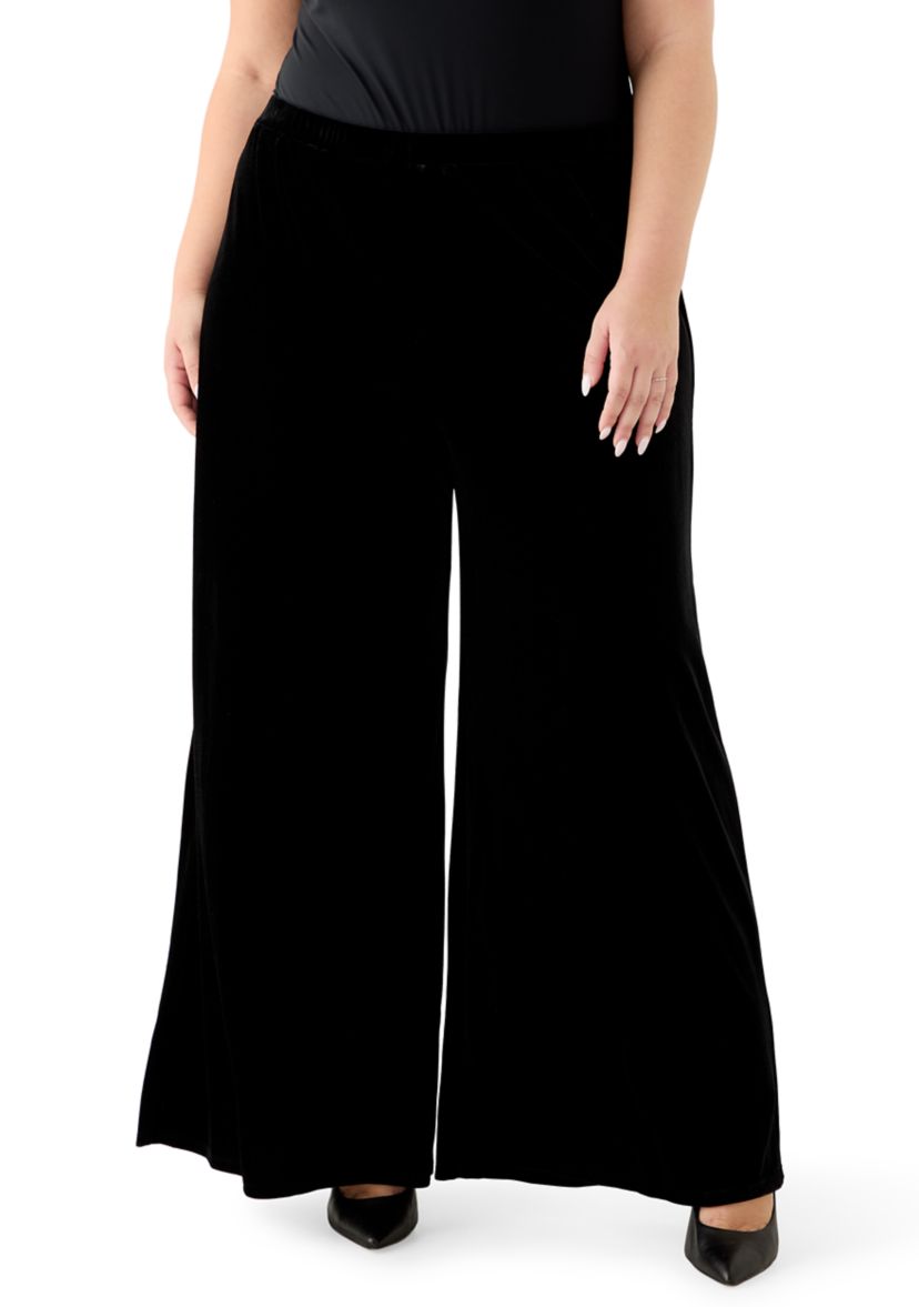 Plus Size Pull On Velvet Pants