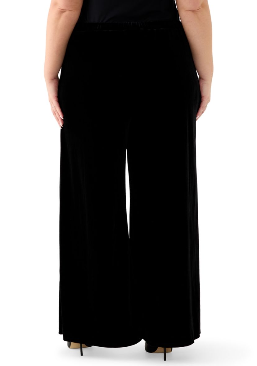 Plus Size Pull On Velvet Pants