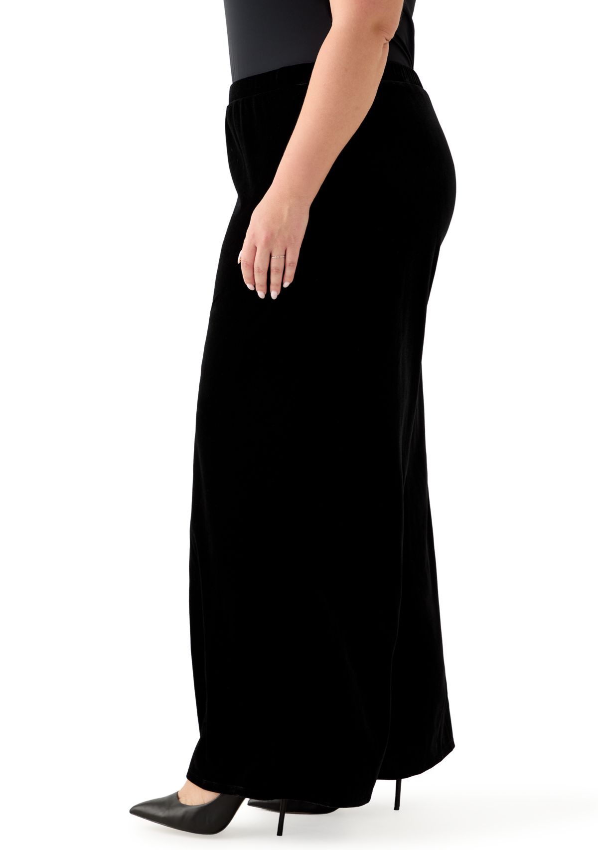 Plus Size Pull On Velvet Pants