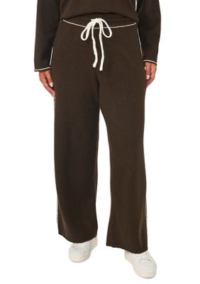 Vince Camuto Women's Plus Size Wide Leg Sweater Pants, 1X