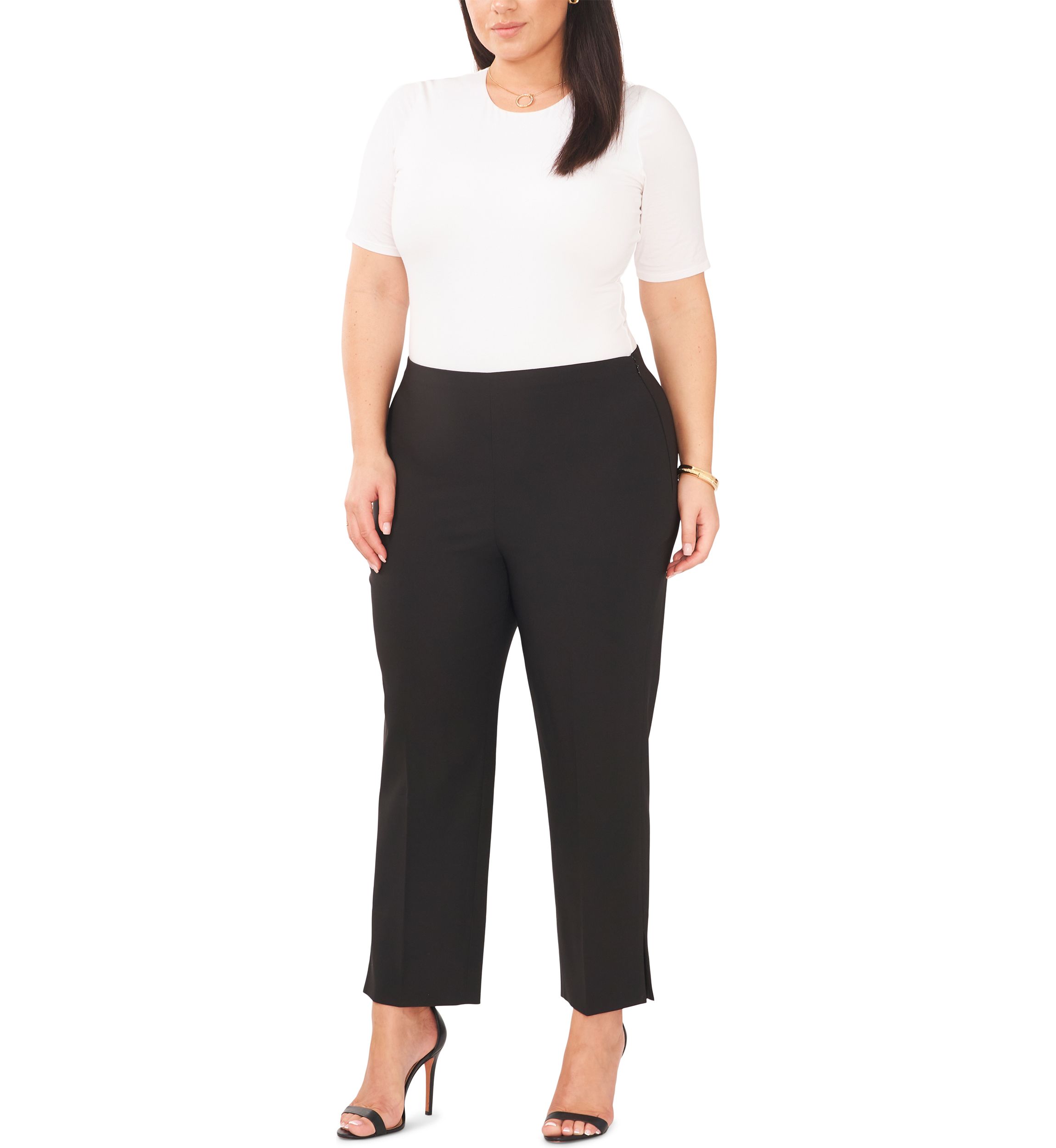 Plus Size Slim Fit Flare Pants 