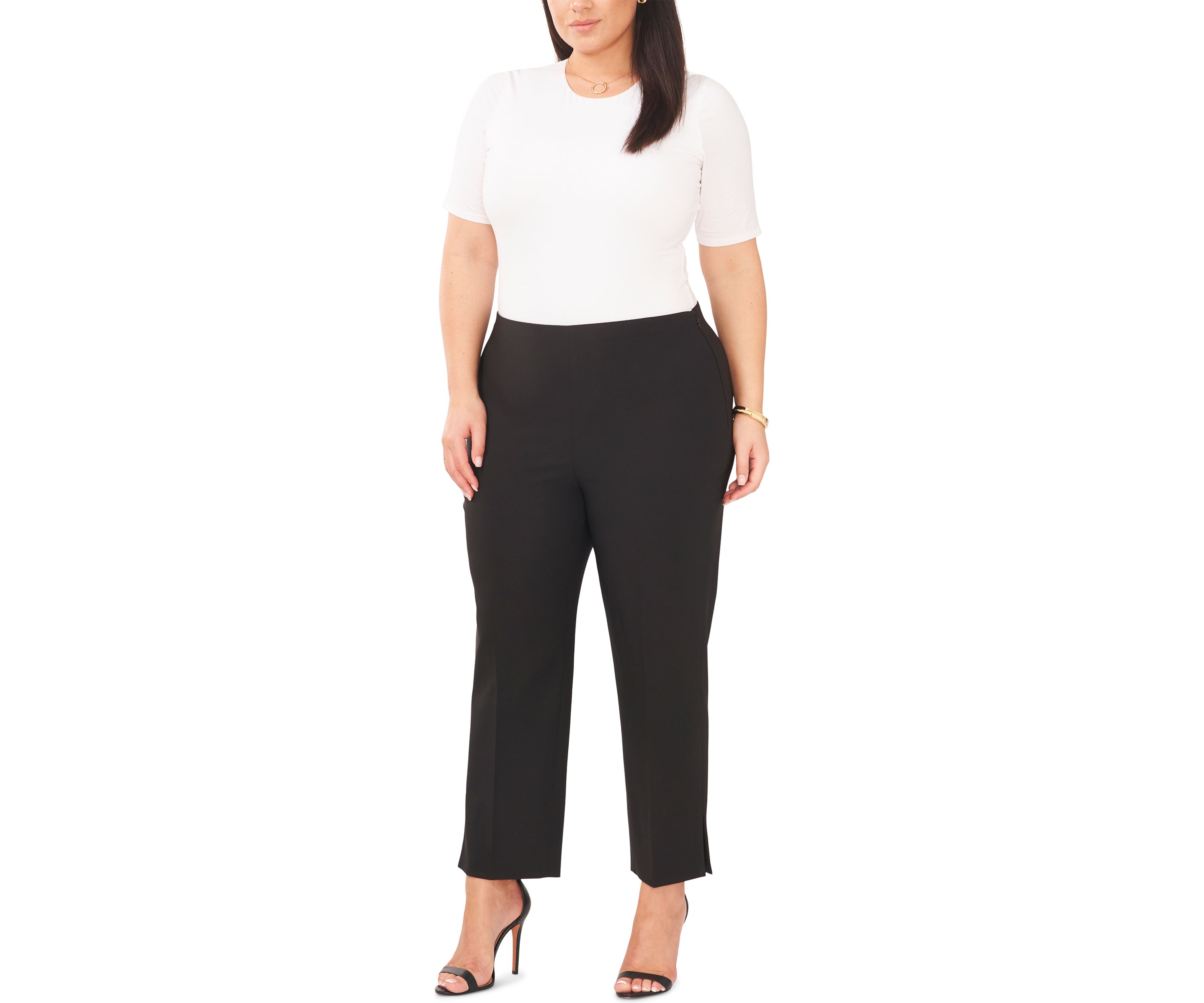 Plus Size Slim Fit Flare Pants 