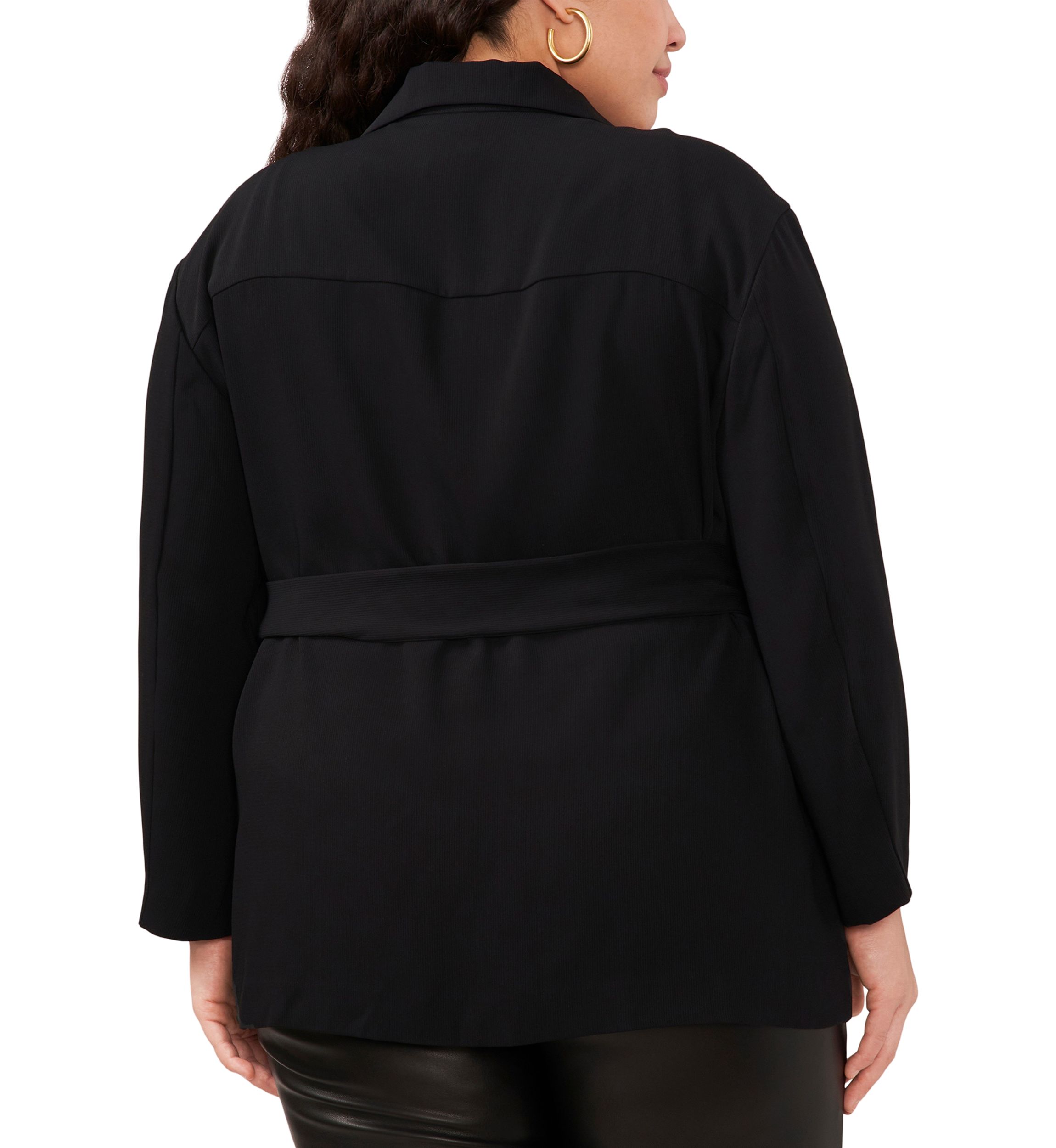 Plus Size Slouchy Patch Jacket