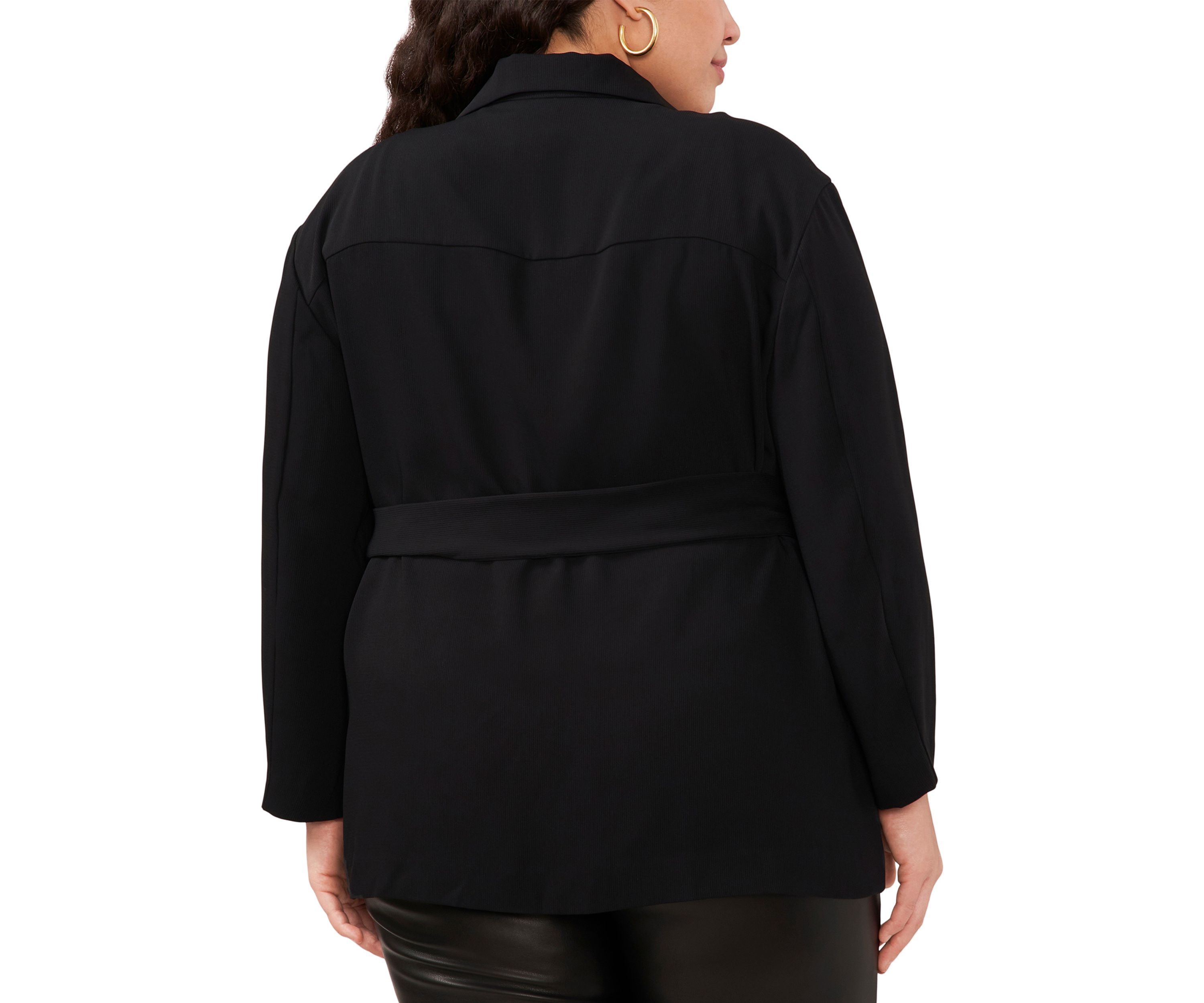 Plus Size Slouchy Patch Jacket