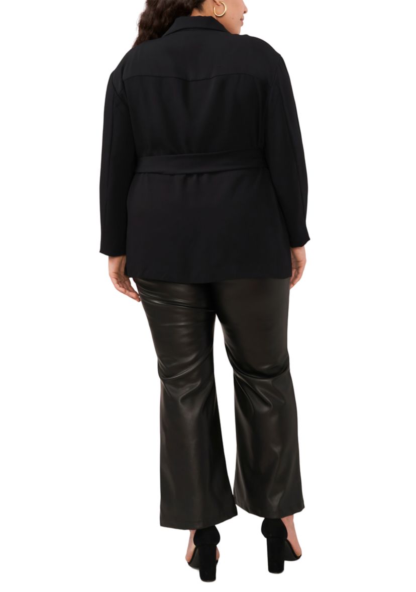 Plus Size Slouchy Patch Jacket