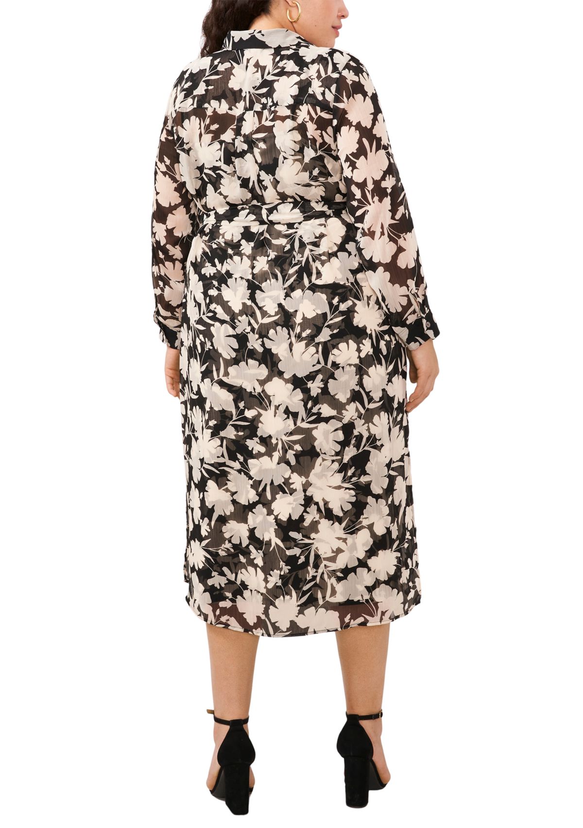 Plus Size Floral Printed Maxi Dress
