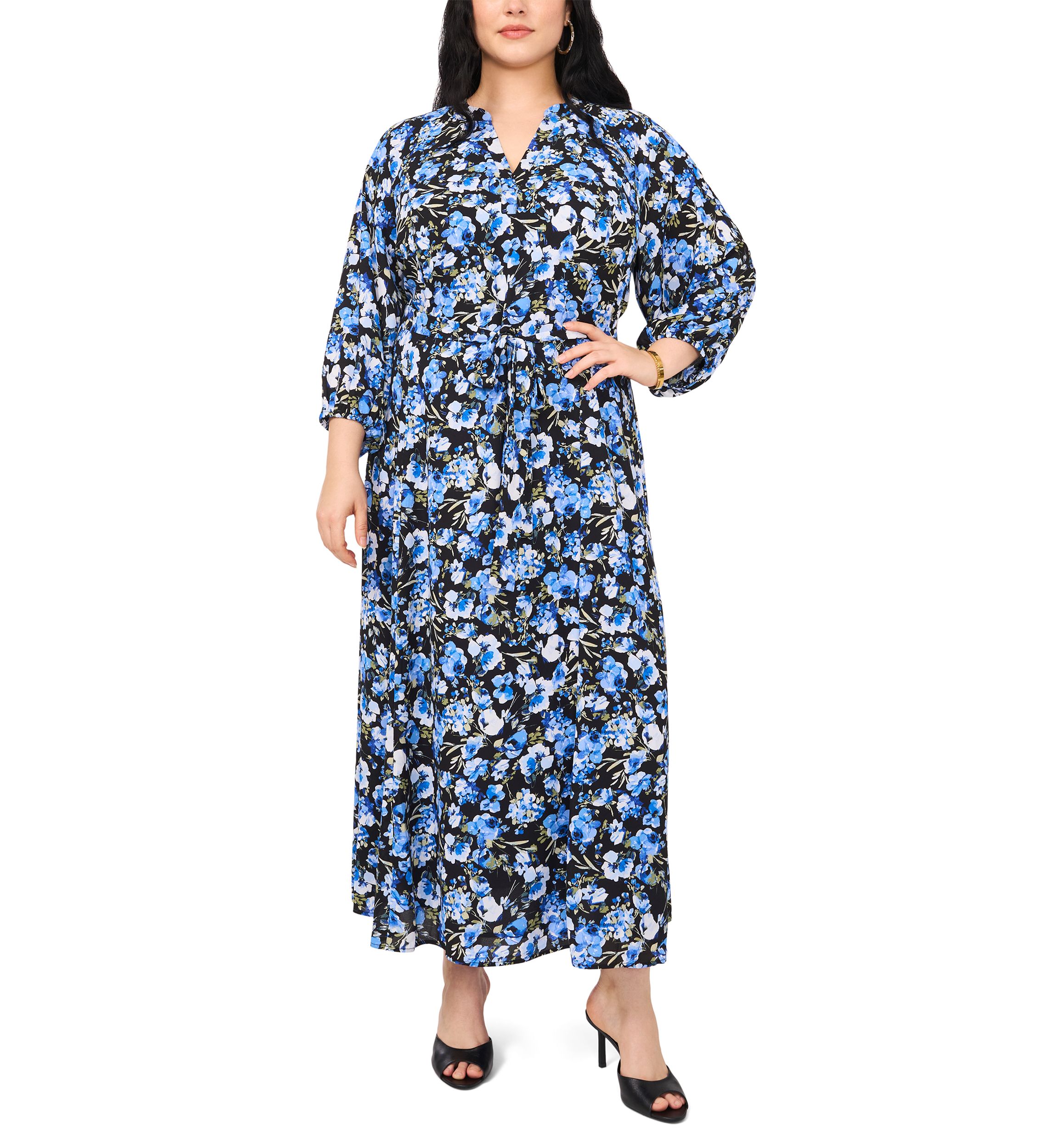 Plus Size Printed Shirtdress