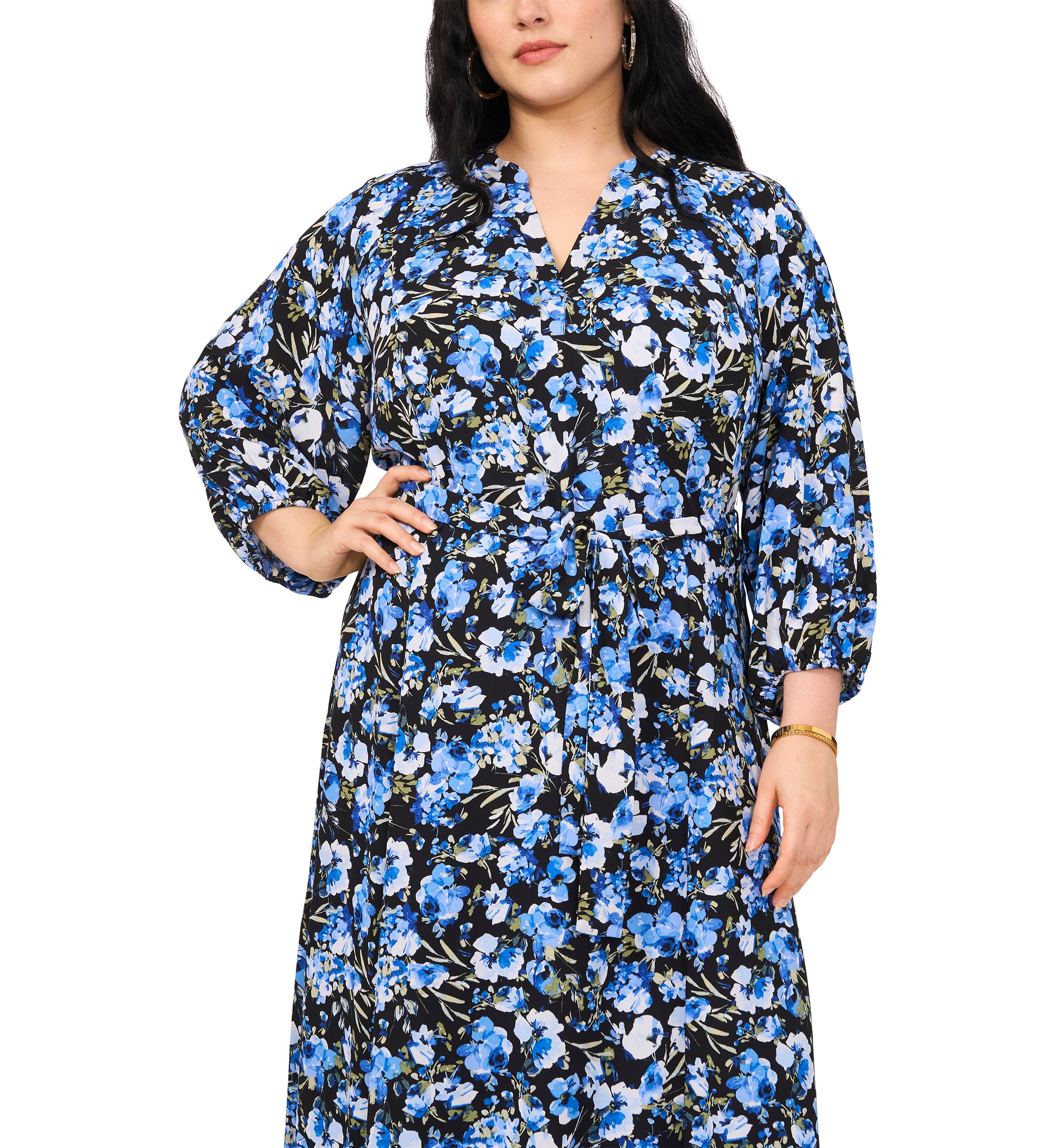 Plus Size Printed Shirtdress
