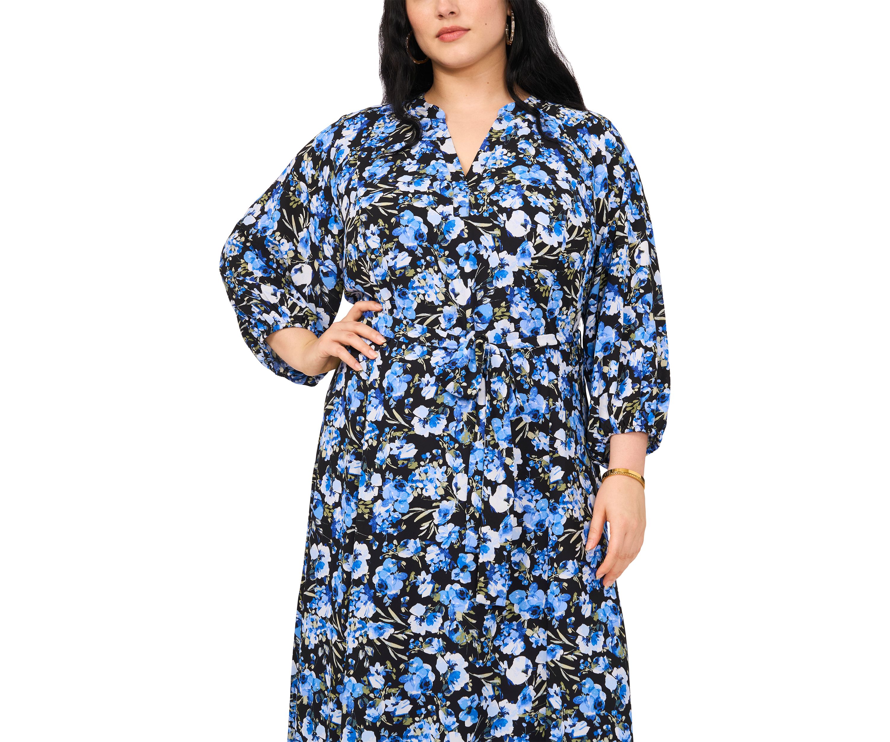 Plus Size Printed Shirtdress