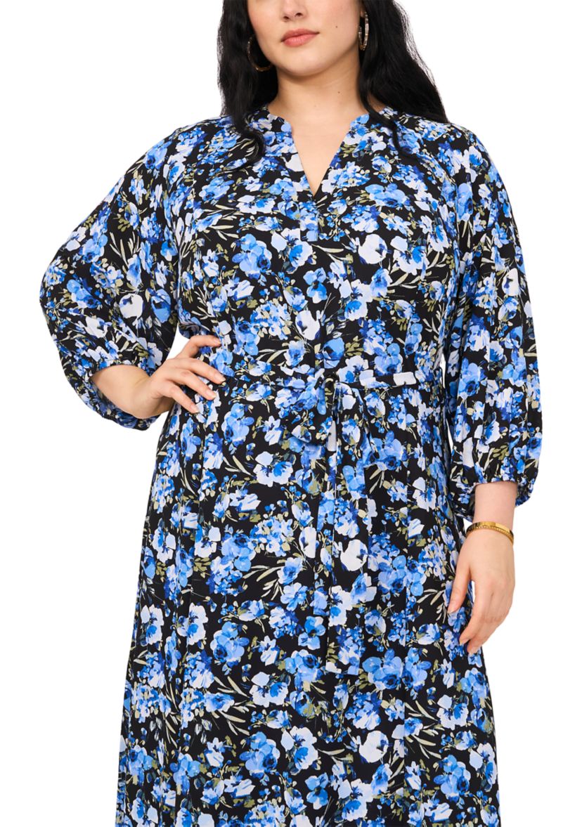 Plus Size Printed Shirtdress