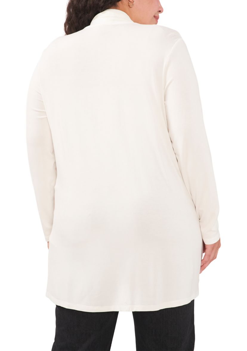 Plus Size Open Front Cardigan
