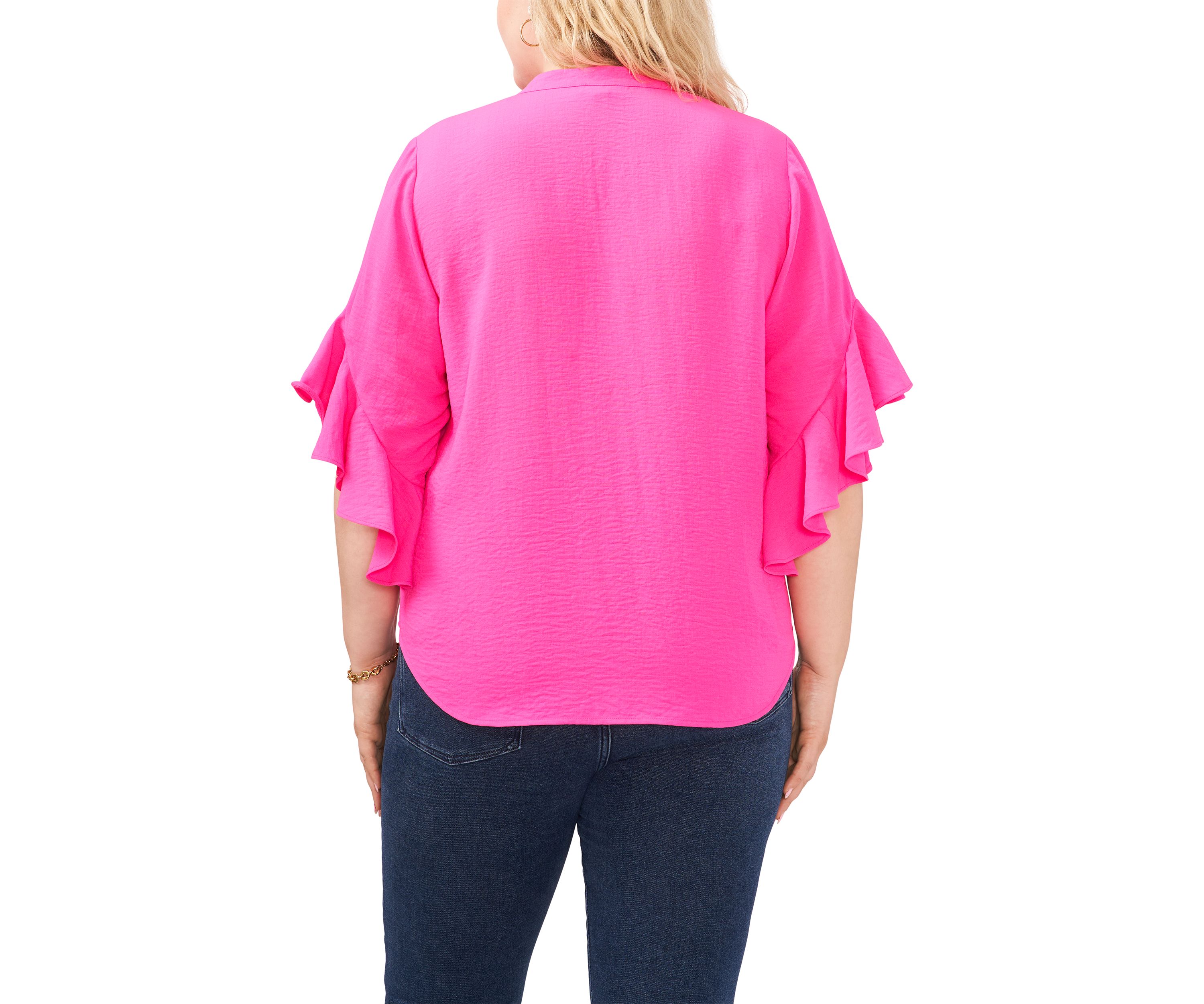 Plus Size Ruffle Blouse