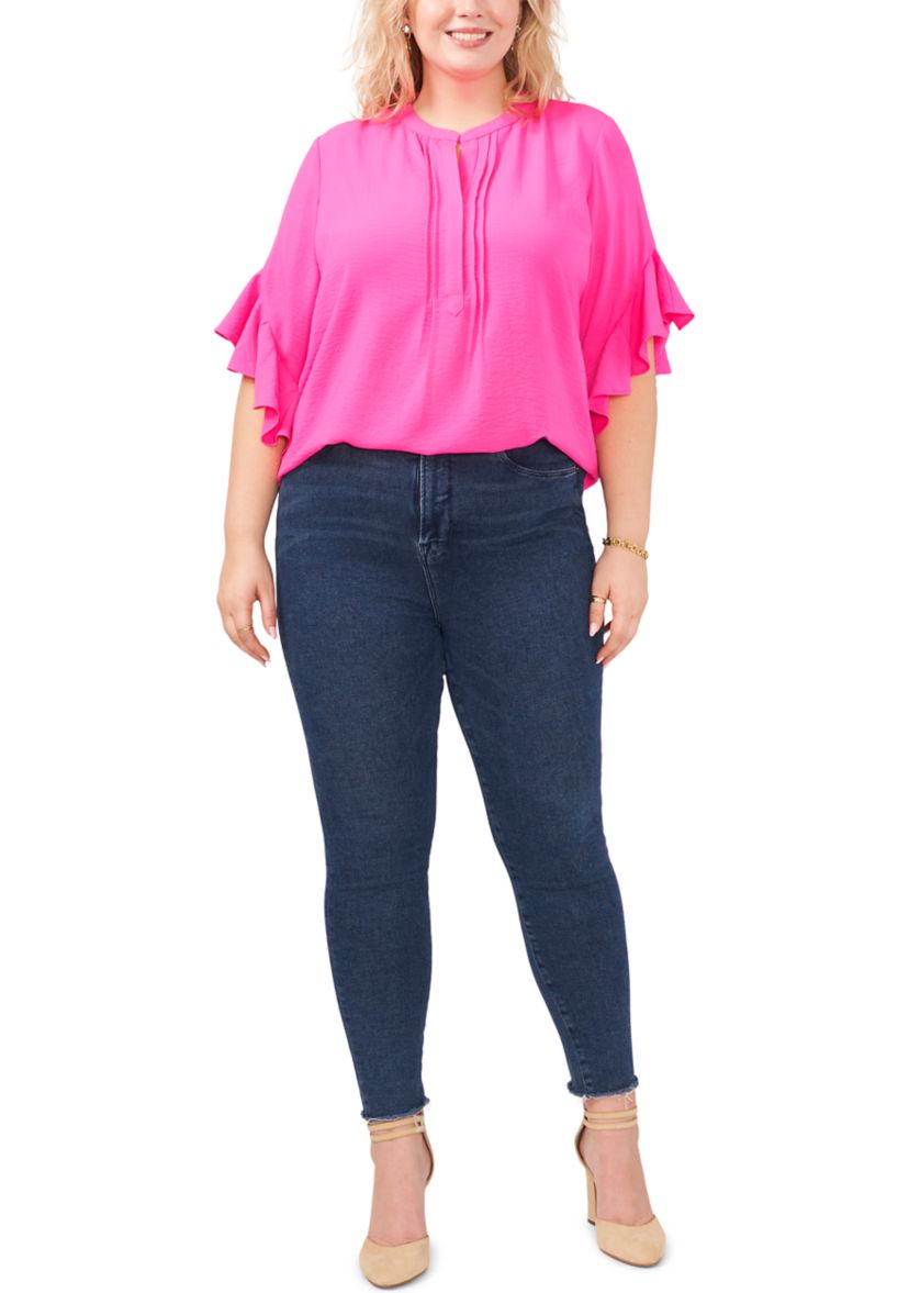 Plus Size Ruffle Blouse