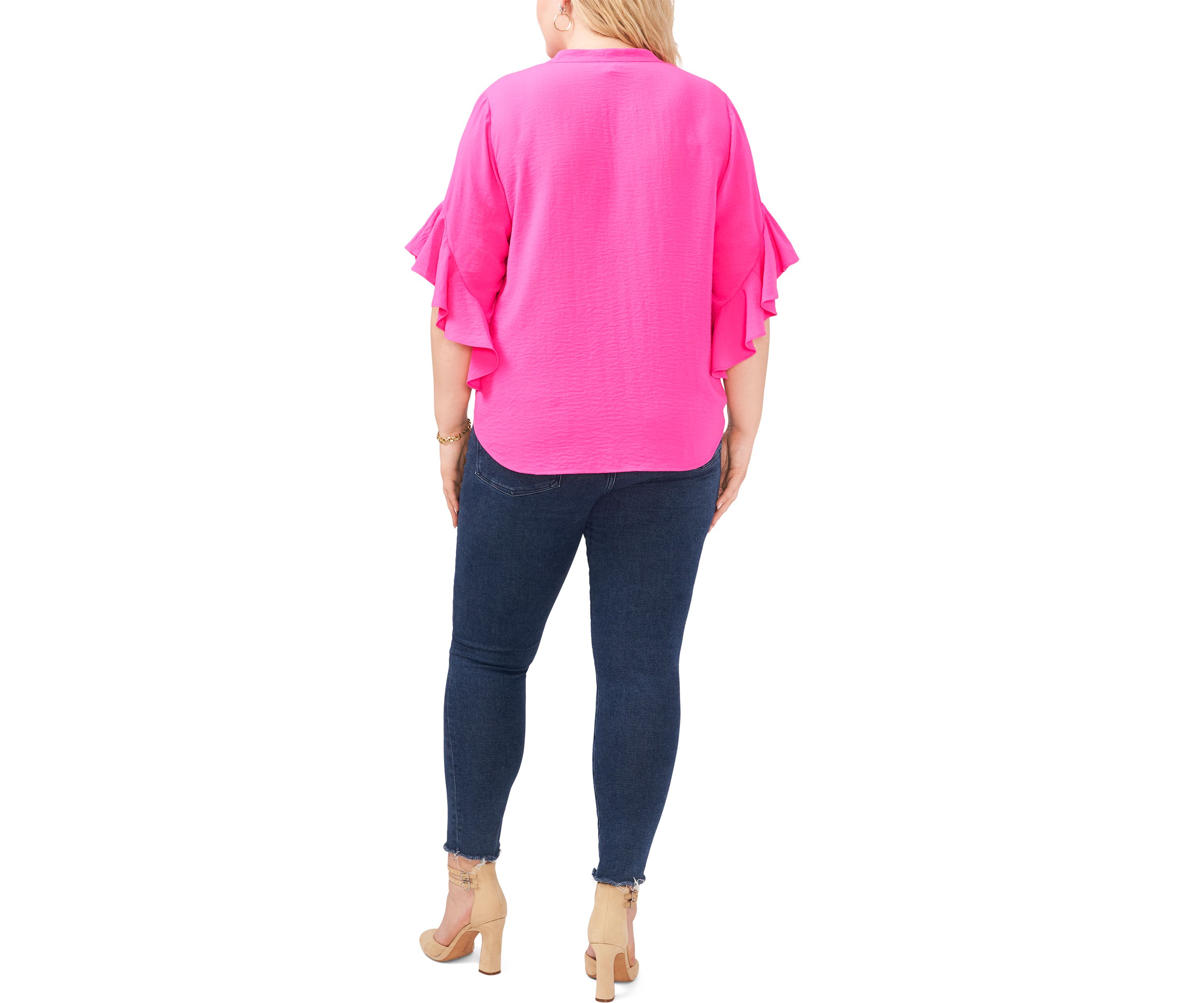 Plus Size Ruffle Blouse