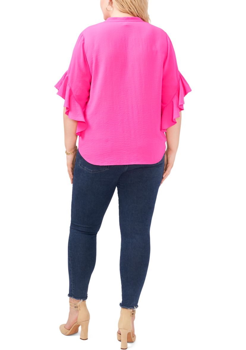 Plus Size Ruffle Blouse