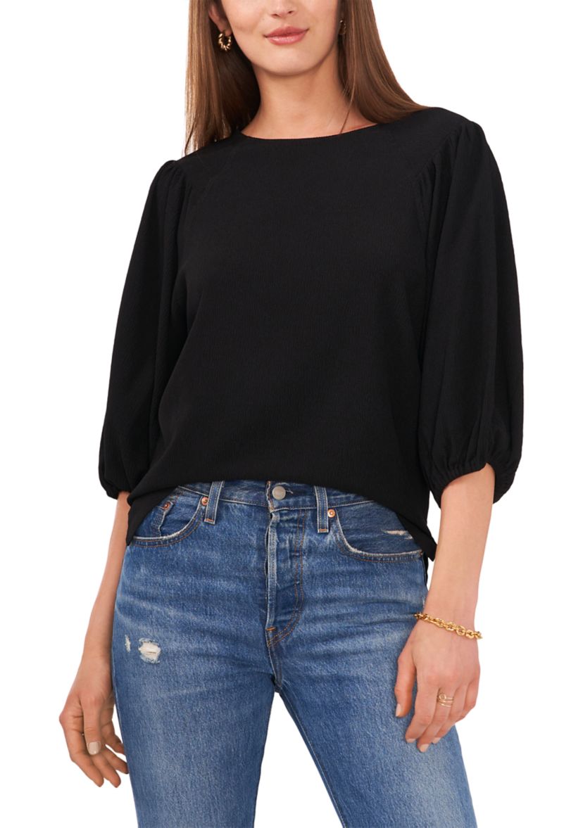 Petite Puff Sleeve Knit Top 