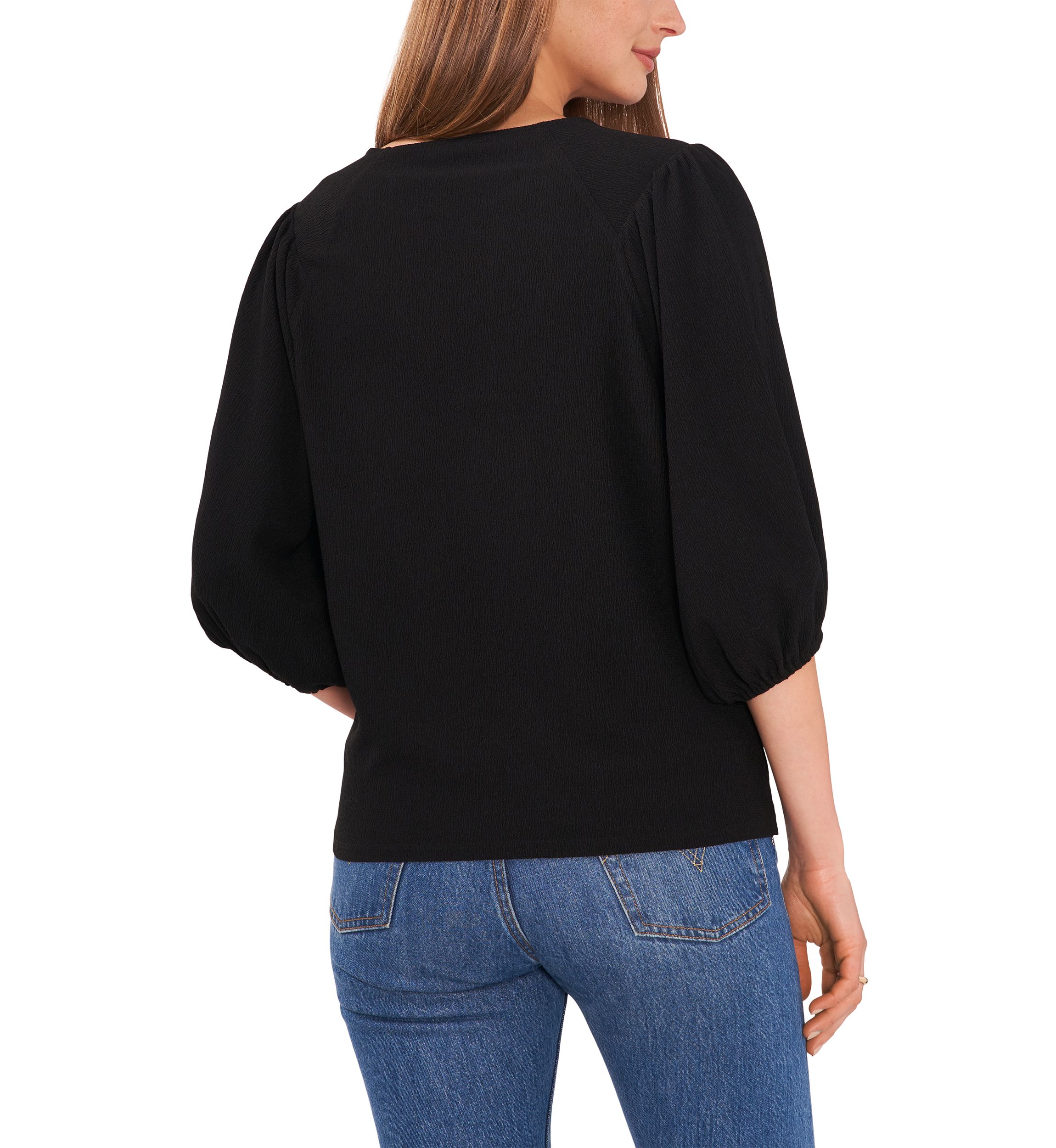Petite Puff Sleeve Knit Top 