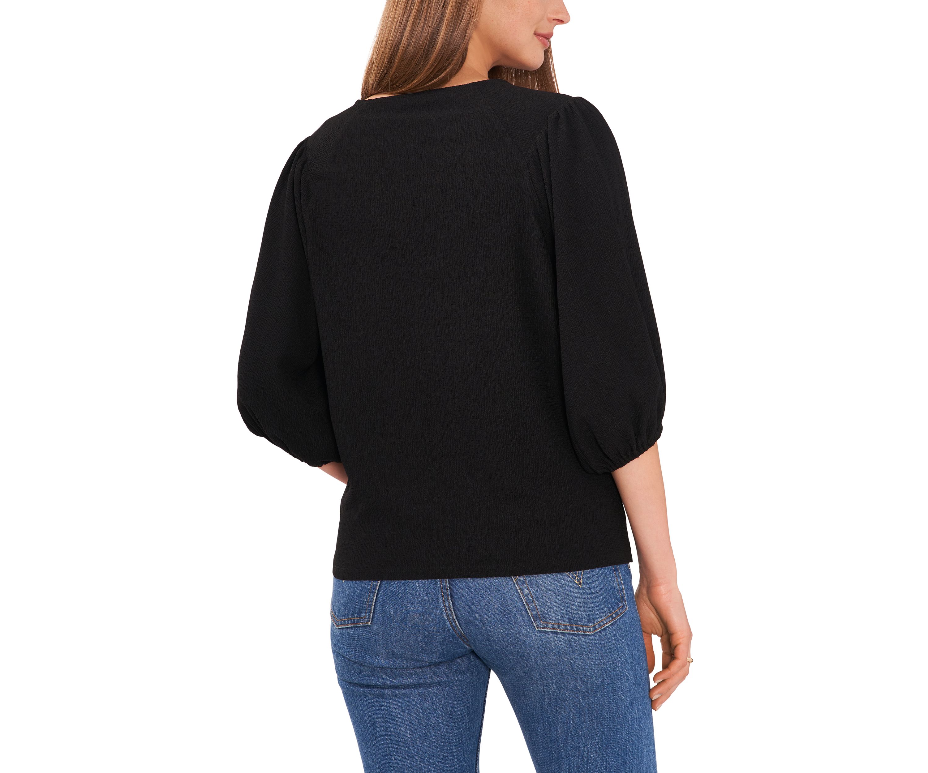 Petite Puff Sleeve Knit Top 