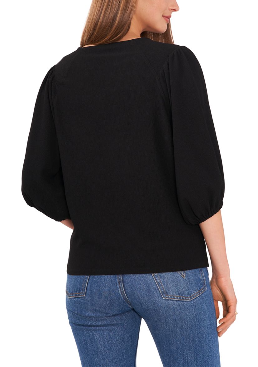 Petite Puff Sleeve Knit Top 