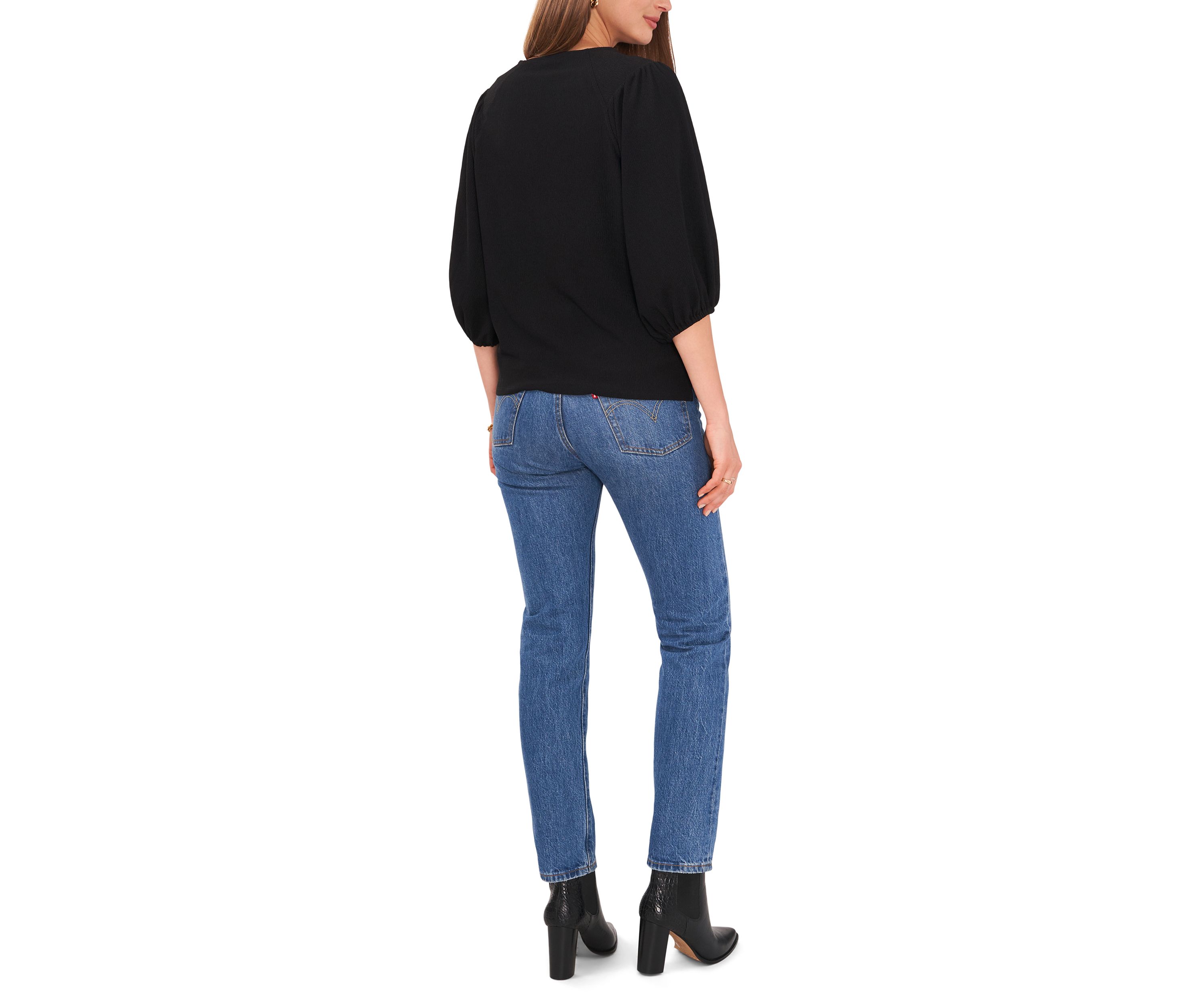 Petite Puff Sleeve Knit Top 