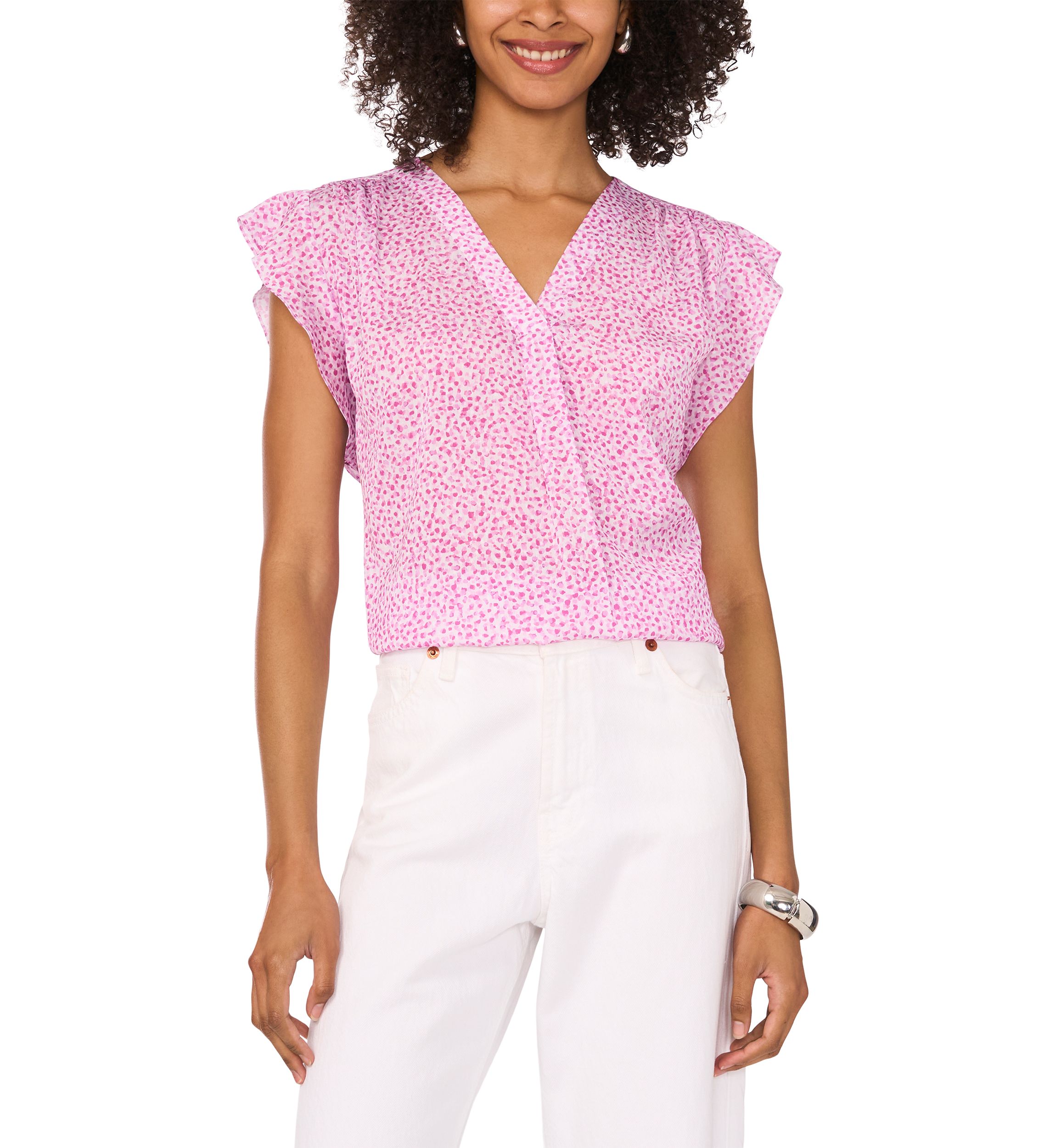 Petite V-Neck Blouse