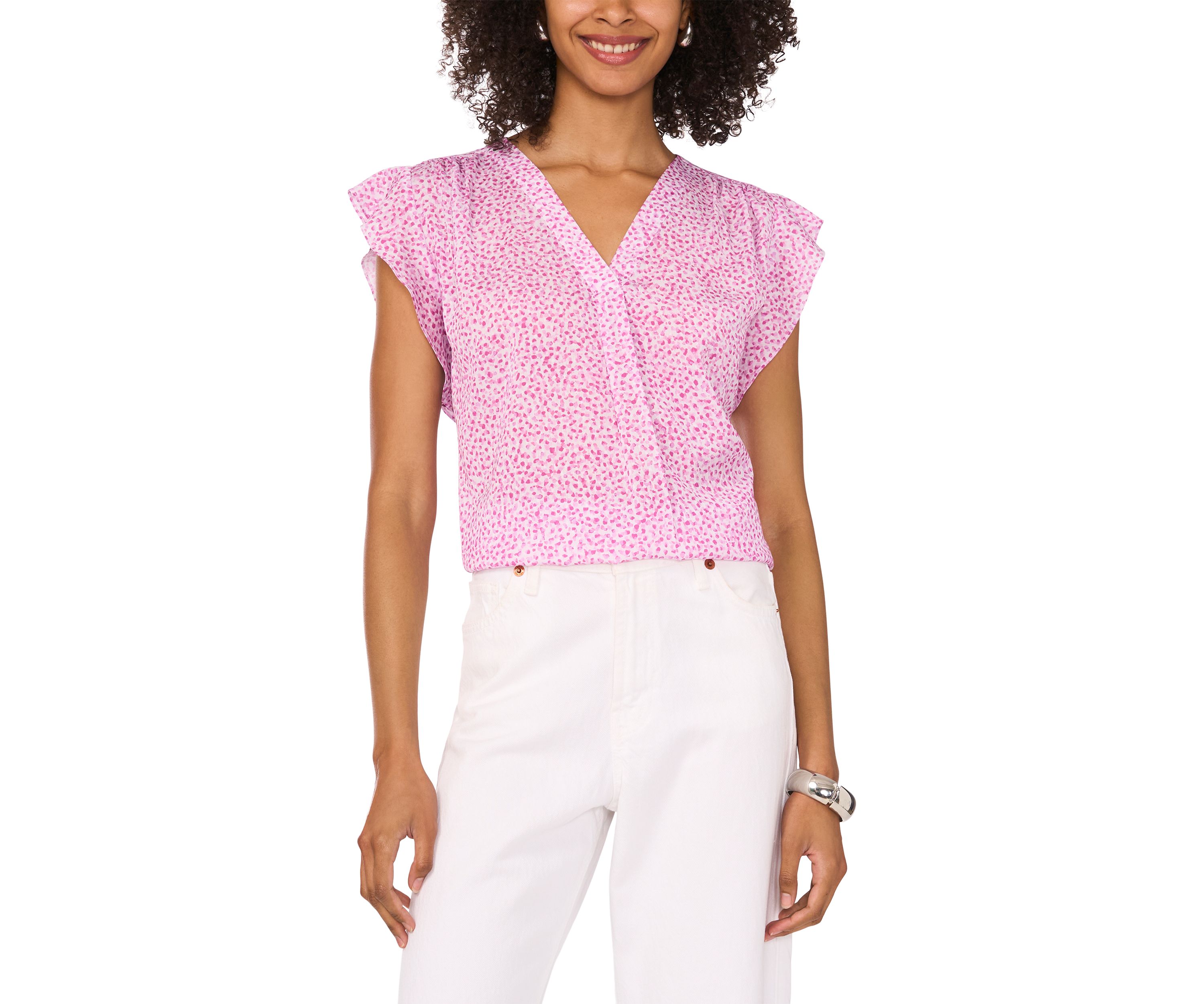 Petite V-Neck Blouse