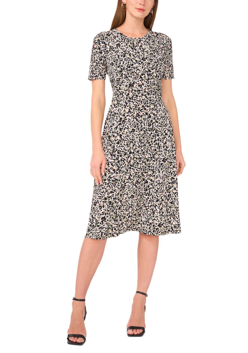 Petite Printed A-Line Dress