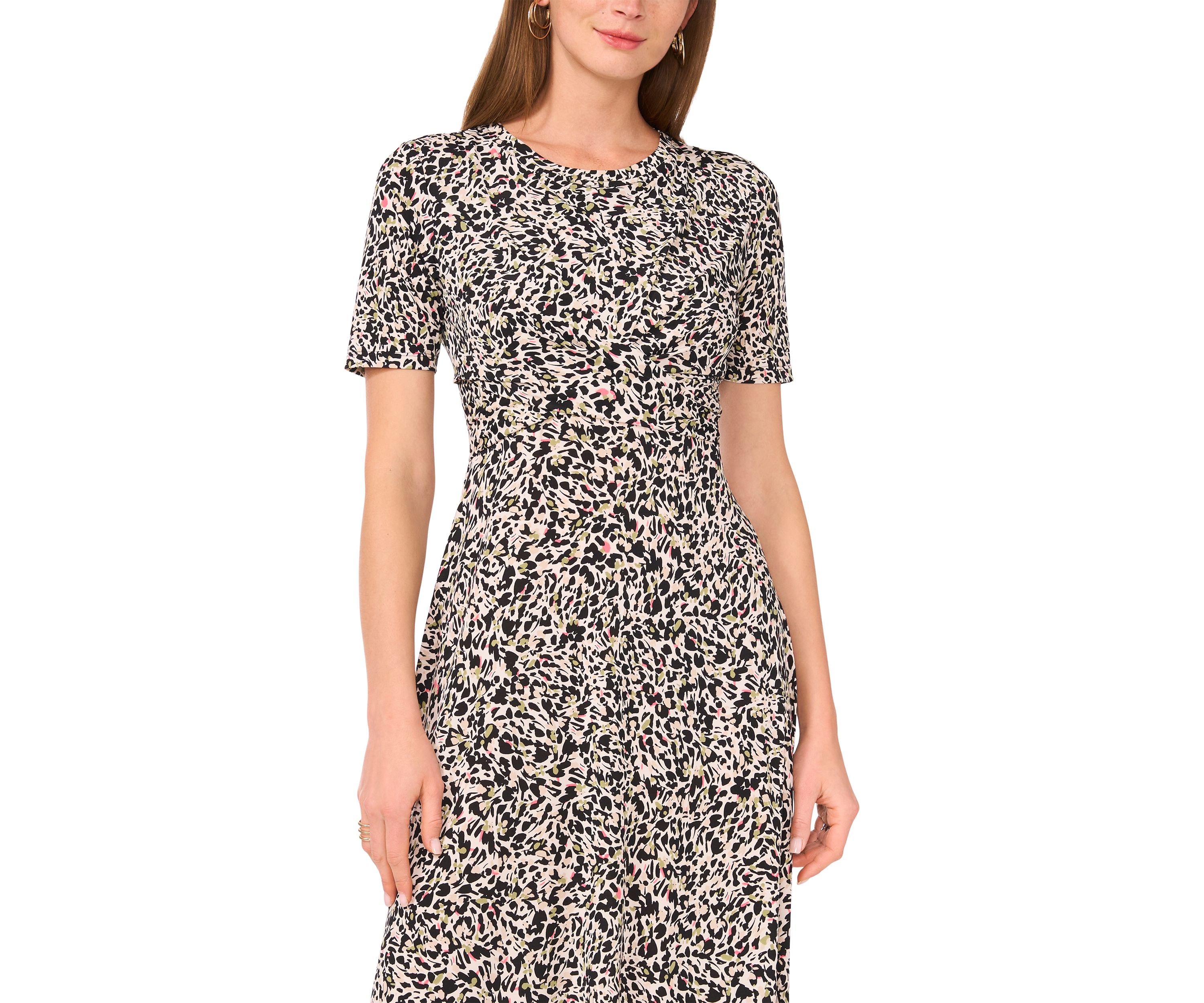 Petite Printed A-Line Dress
