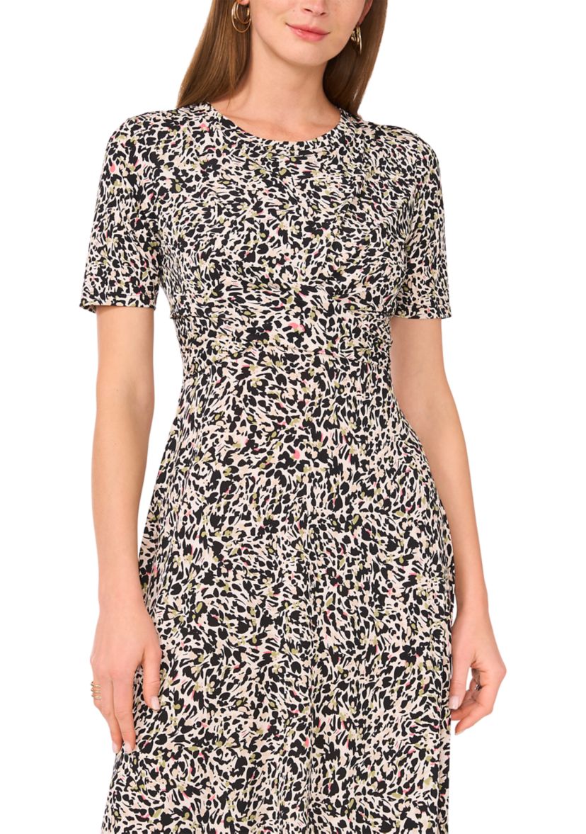 Petite Printed A-Line Dress