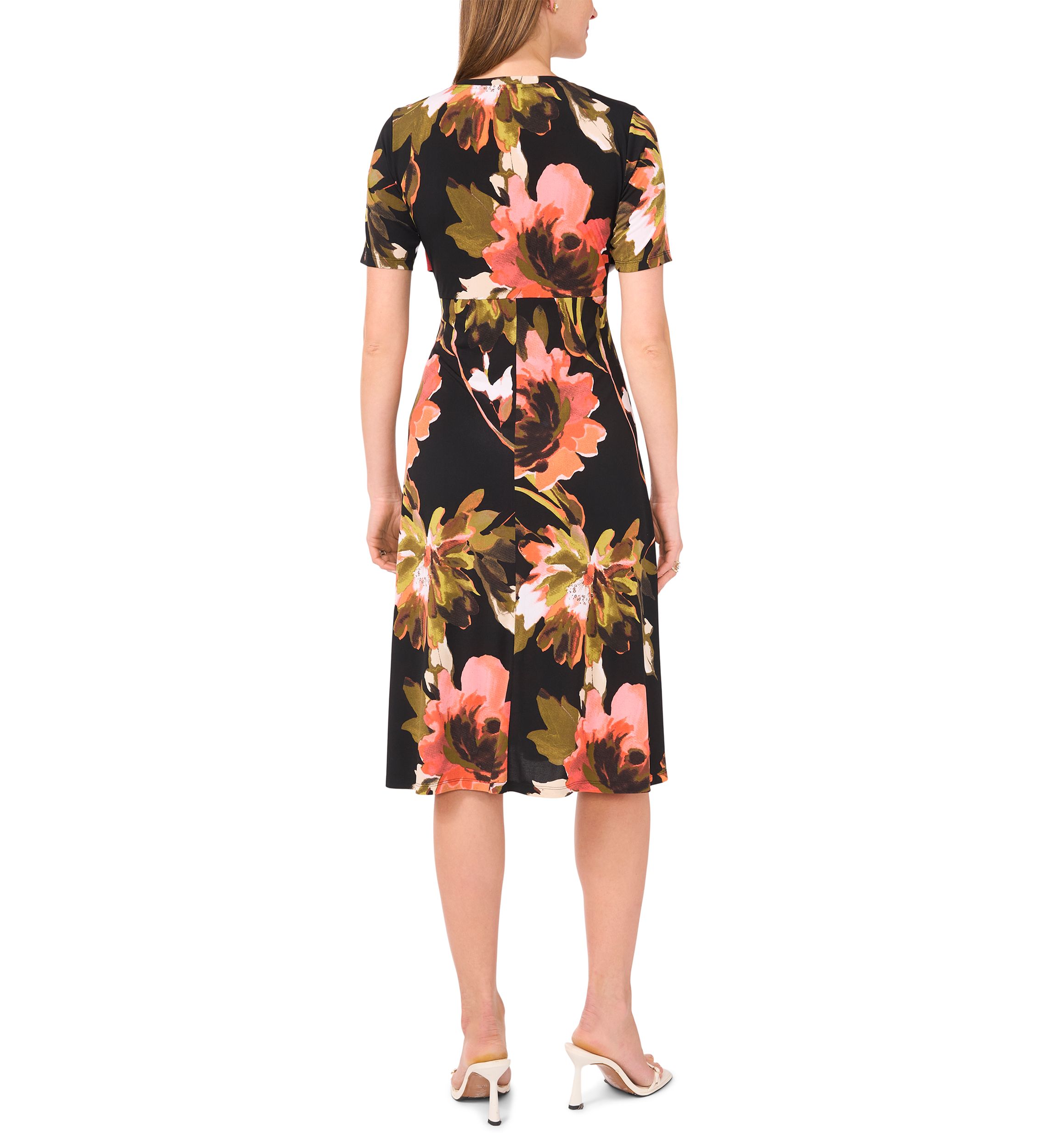 Petite Printed Midi Dress