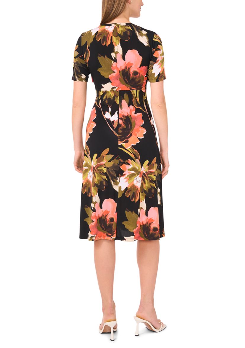 Petite Printed Midi Dress
