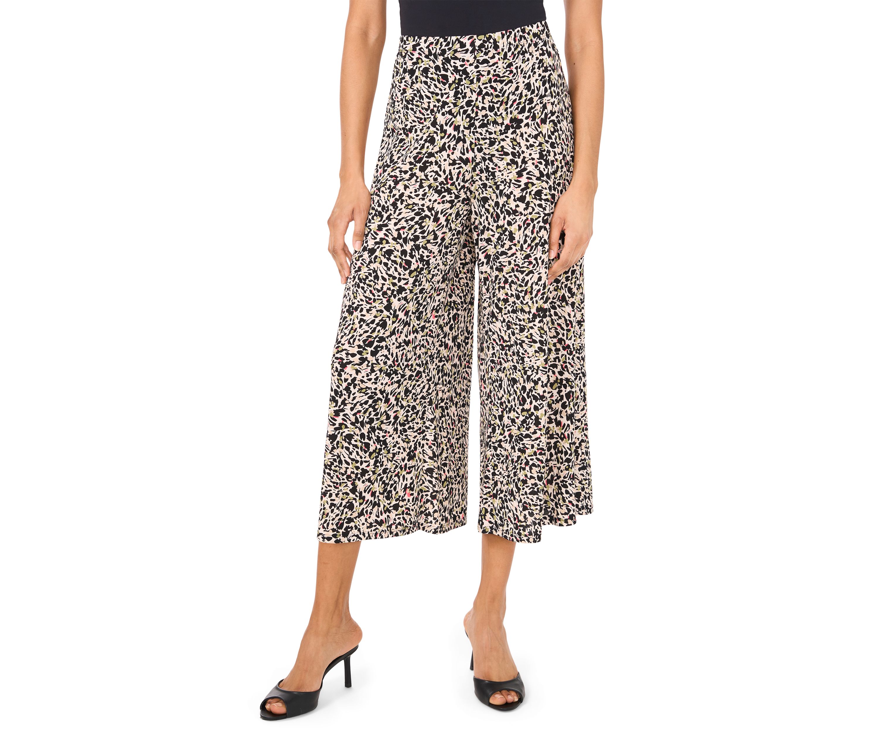 Petite Cropped Mid Rise Pants 