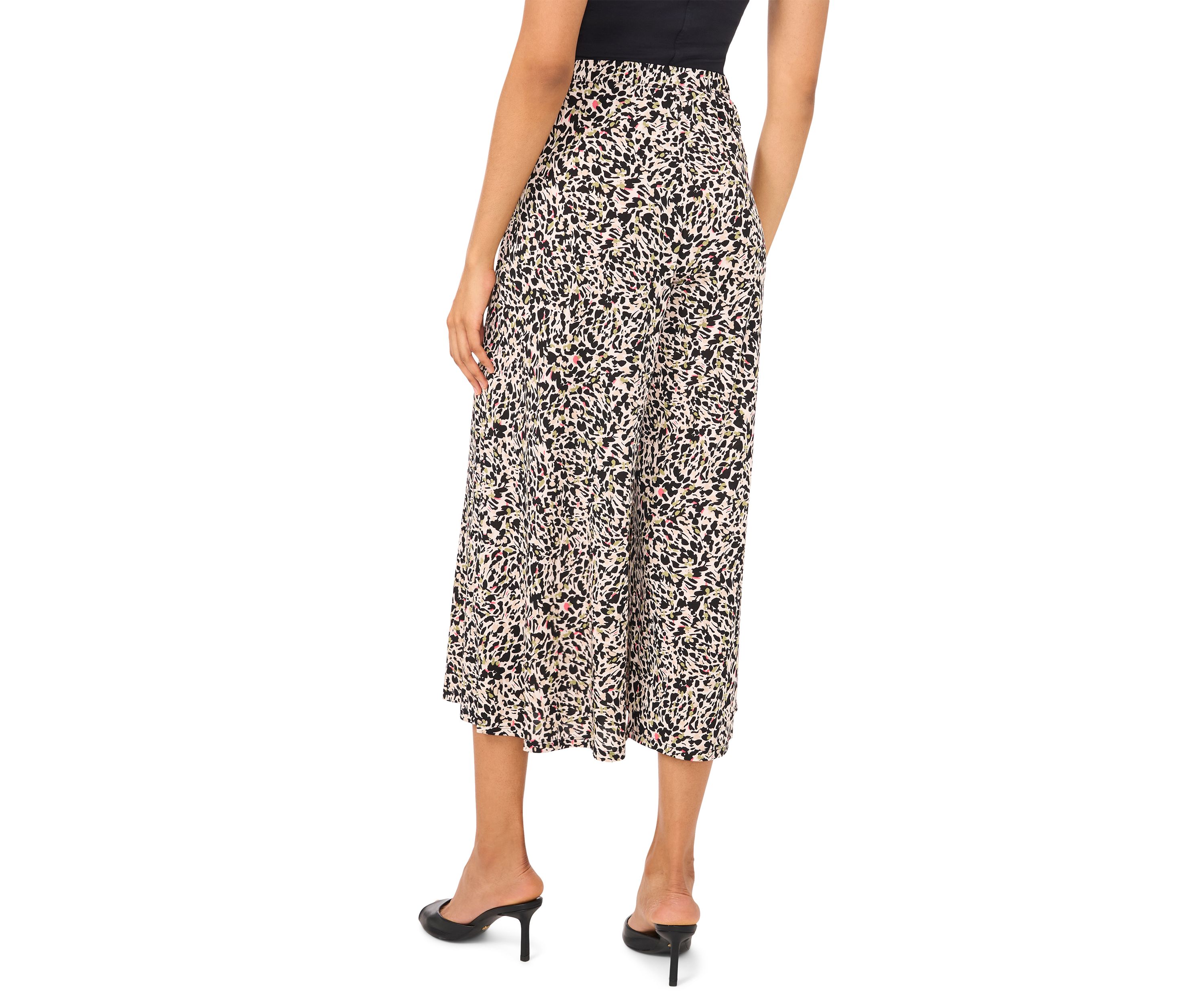Petite Cropped Mid Rise Pants 