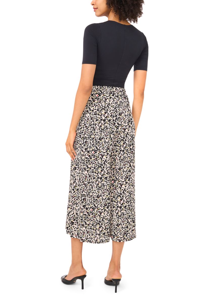Petite Cropped Mid Rise Pants 