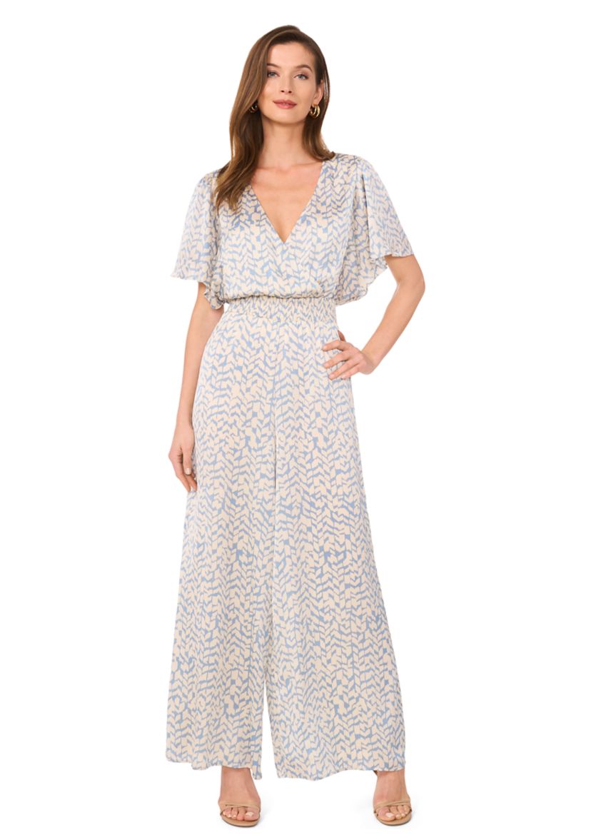 Petite V-Neck Surplice Jumpsuit
