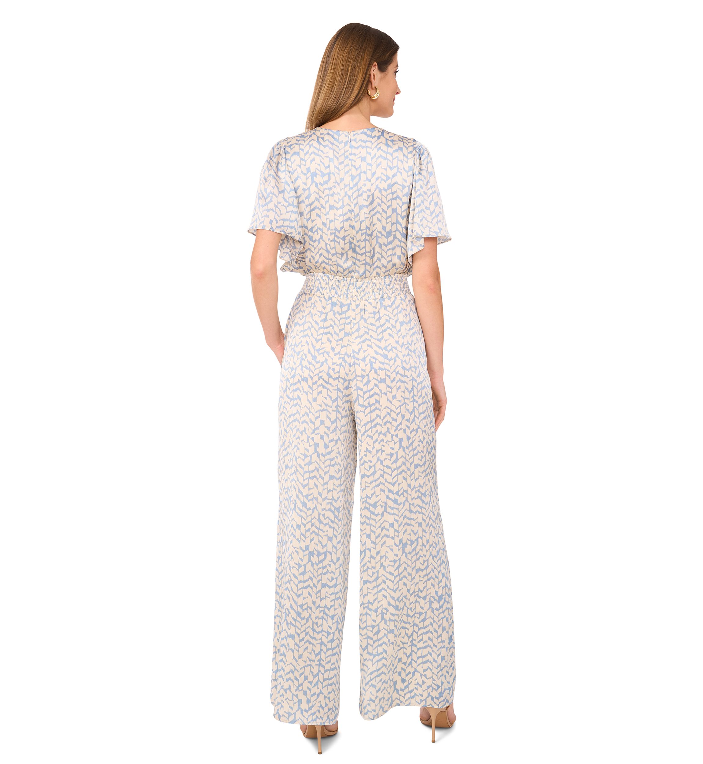 Petite V-Neck Surplice Jumpsuit