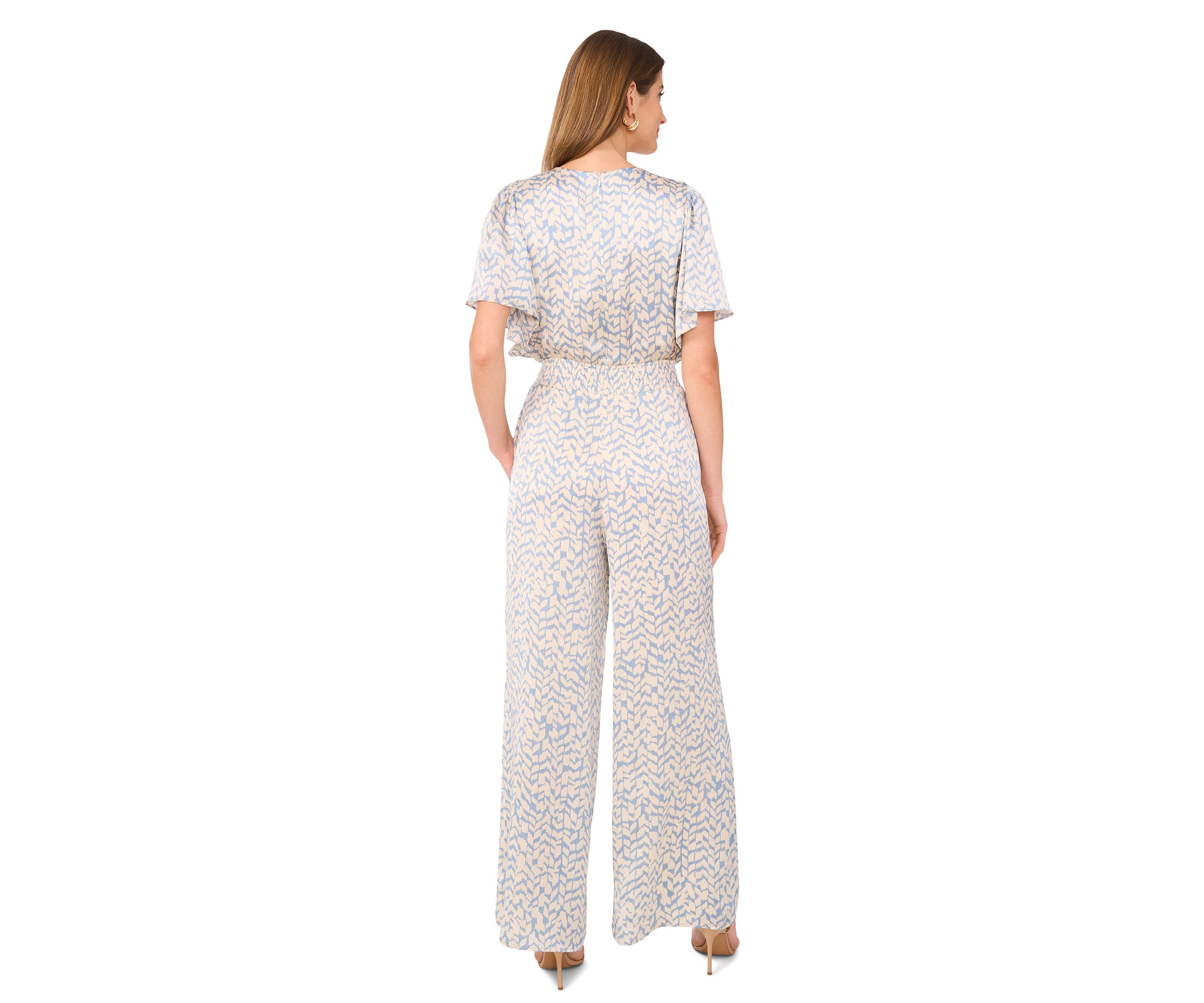 Petite V-Neck Surplice Jumpsuit