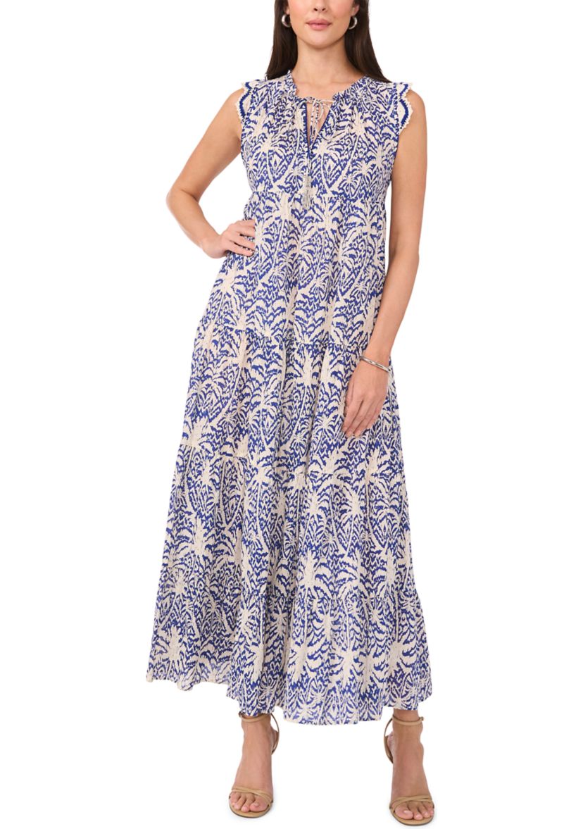 Petite Sleeveless Tiered Maxi Dress