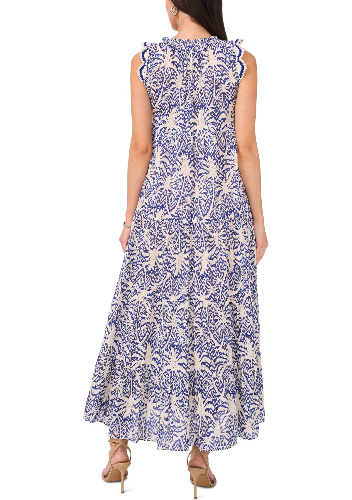 Petite Sleeveless Tiered Maxi Dress